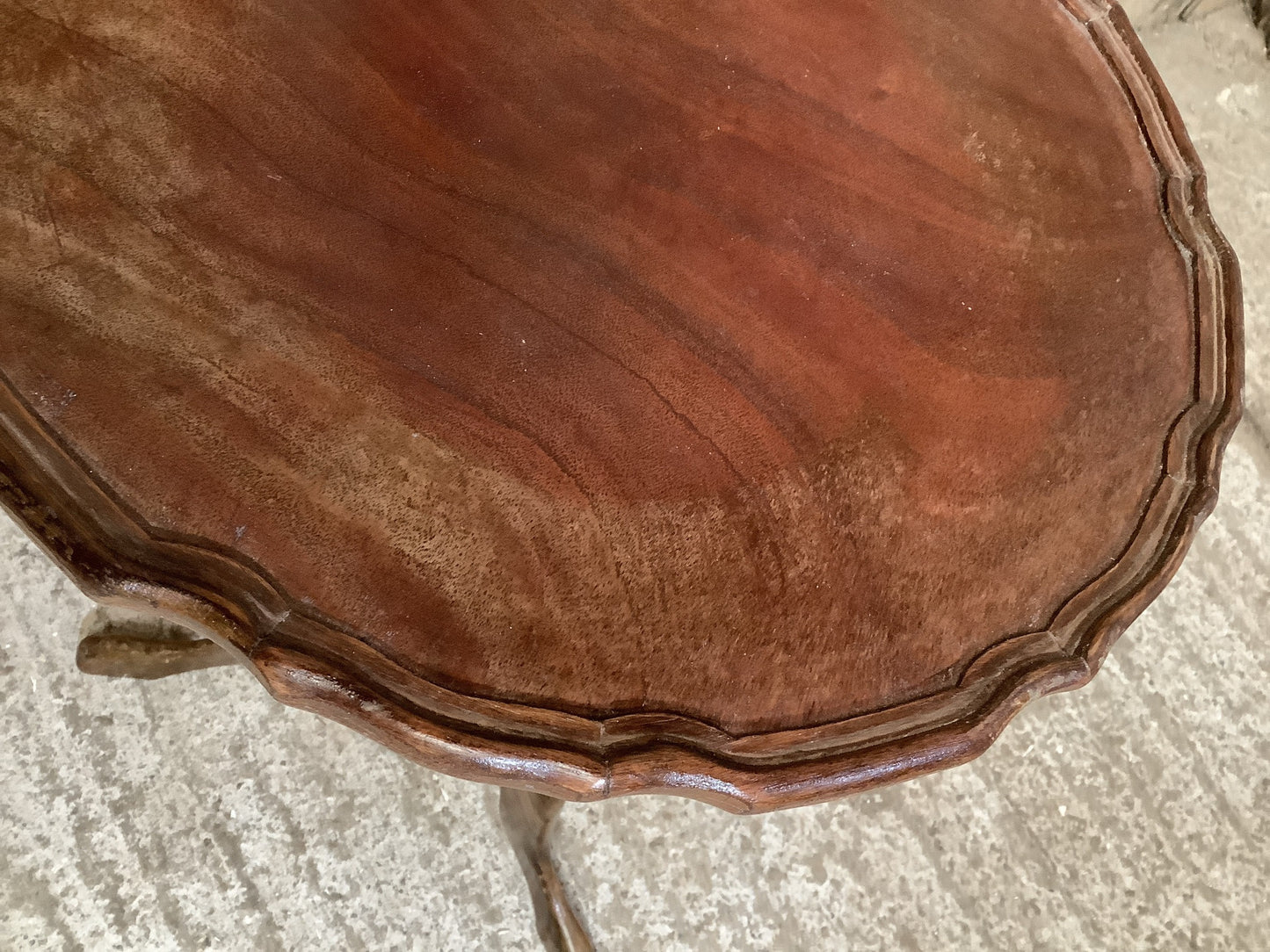 Lovely Vintage Old Polished Stemmed Mahogany Wooden Wine Table