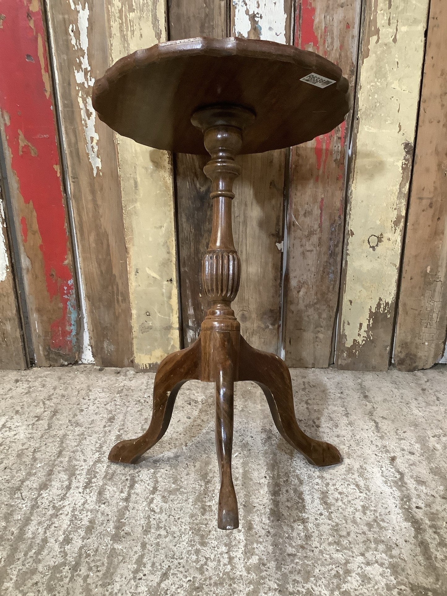 Lovely Vintage Old Polished Stemmed Mahogany Wooden Wine Table