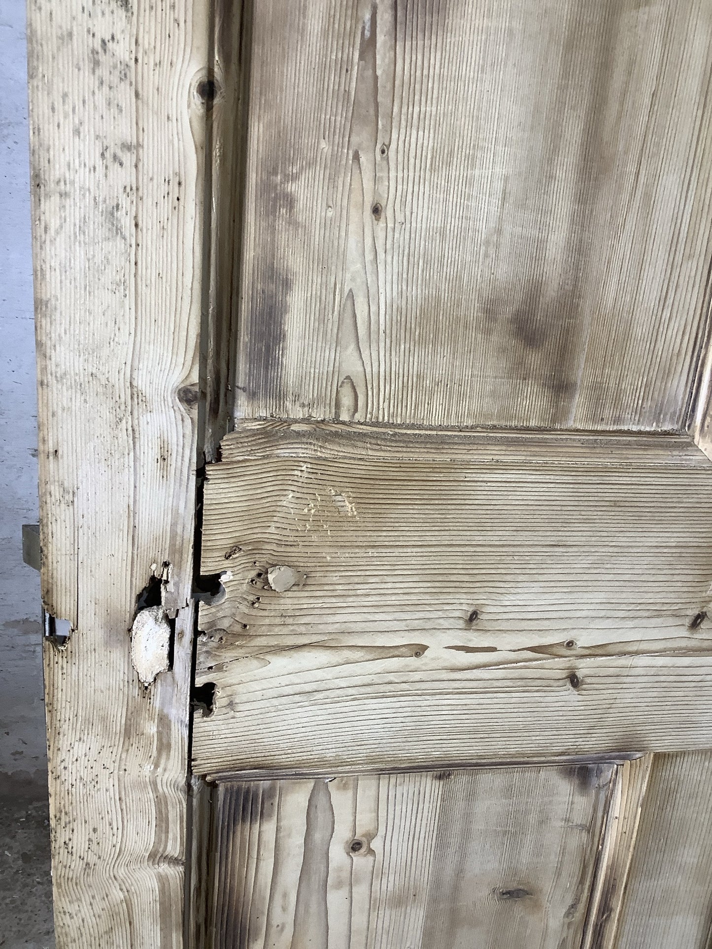 4th Pic Georgian Internal Stripped  Pine Reclaimed Door