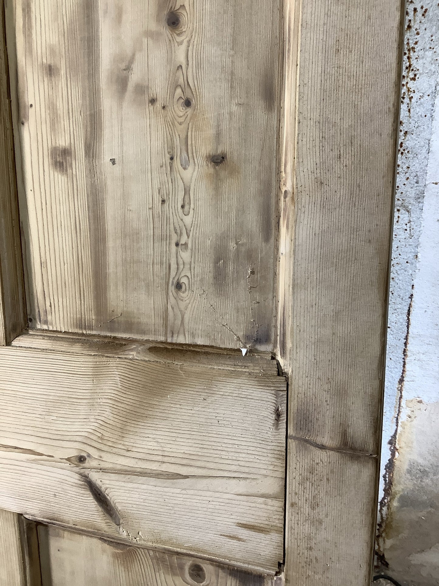 6th Pic Georgian Internal Stripped  Pine Reclaimed Door