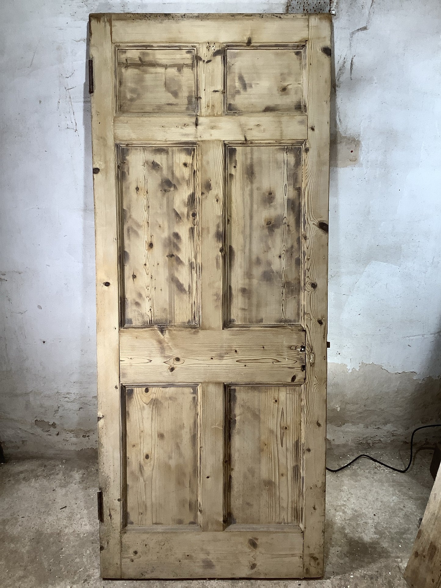 7th Pic Georgian Internal Stripped  Pine Reclaimed Door