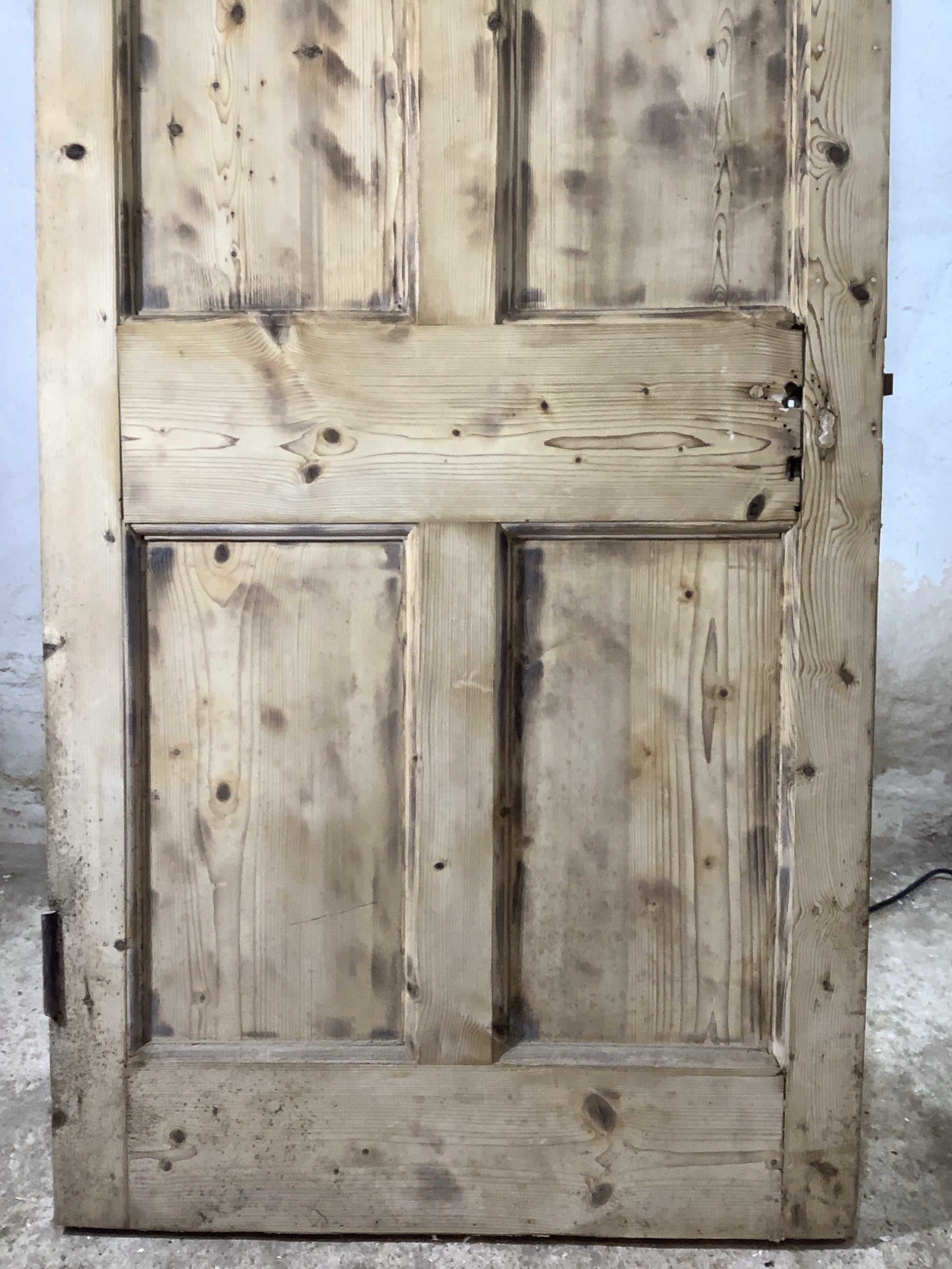 9th Pic Georgian Internal Stripped  Pine Reclaimed Door