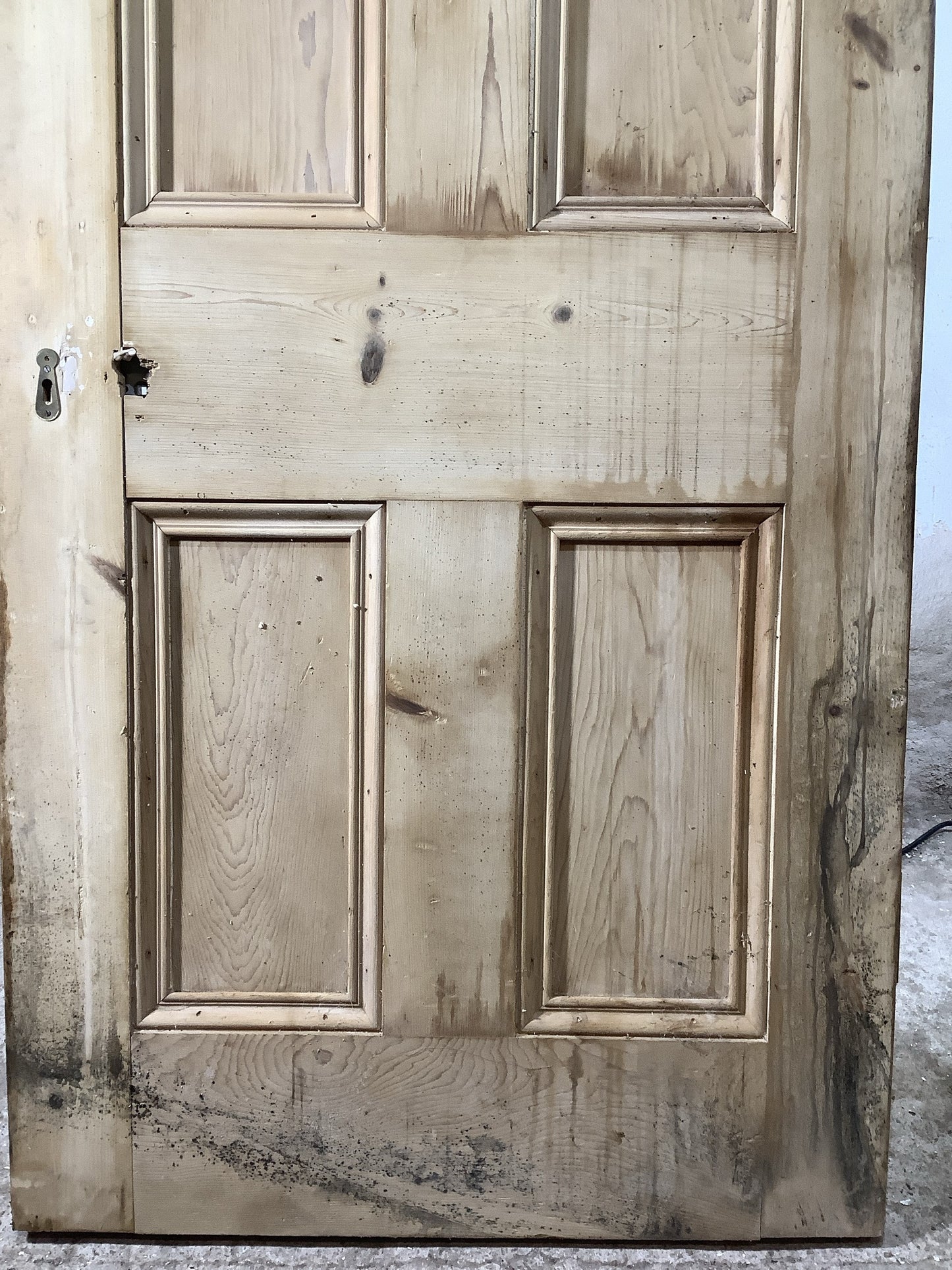 9th Pic Victorian Internal Stripped  Pine Reclaimed Door