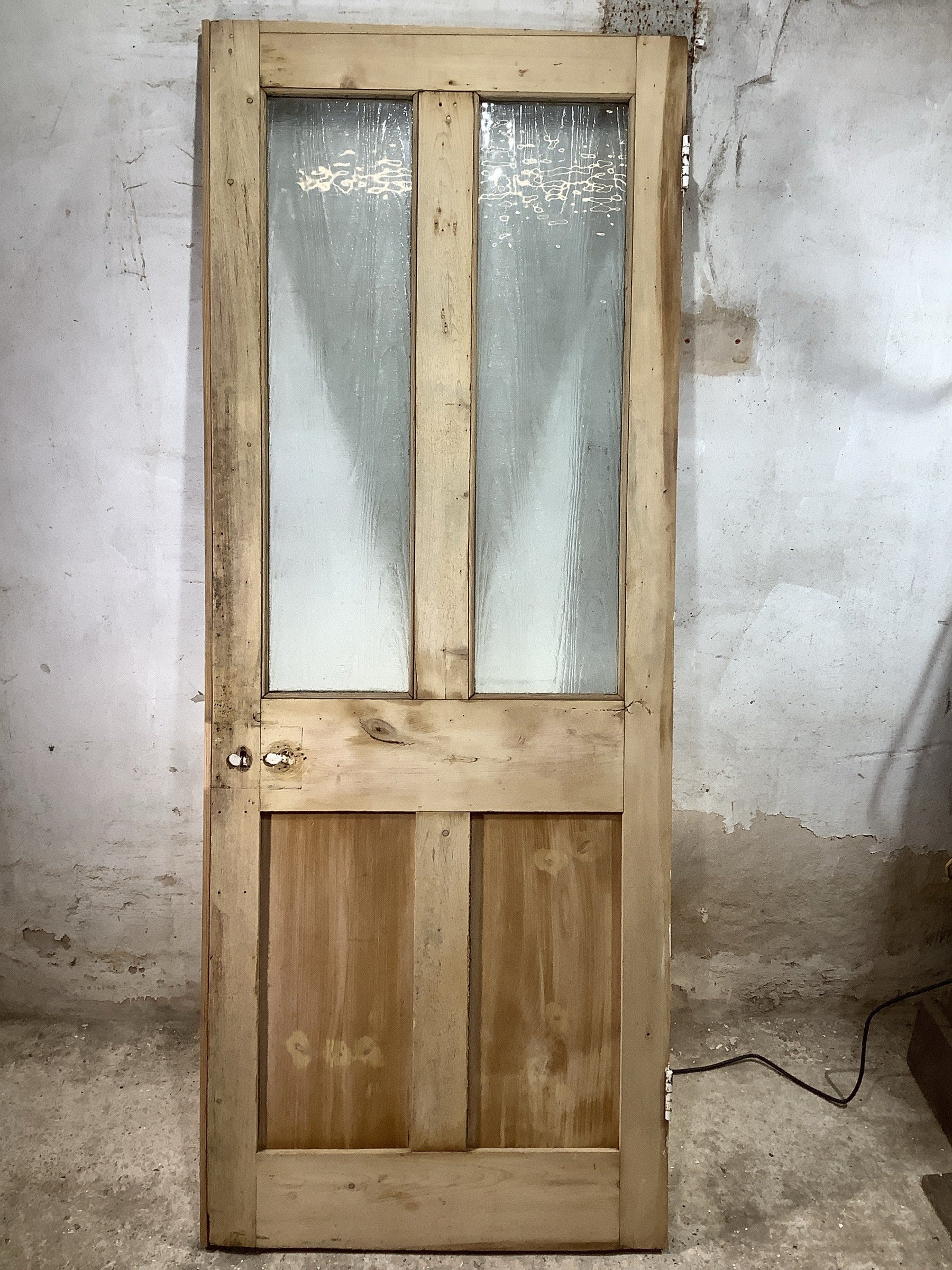 Main Picture Victorian Internal Glazed Stripped  Pine Reclaimed Door