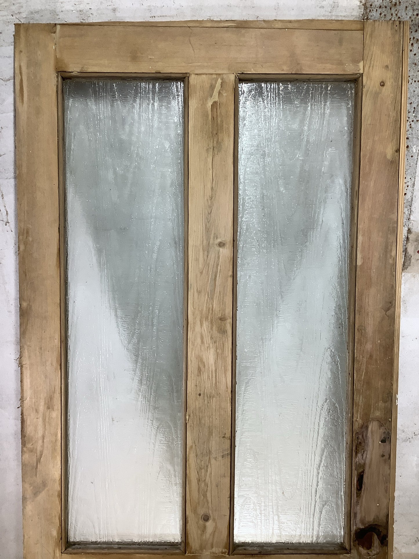 8th Pic Victorian Internal Glazed Stripped  Pine Reclaimed Door