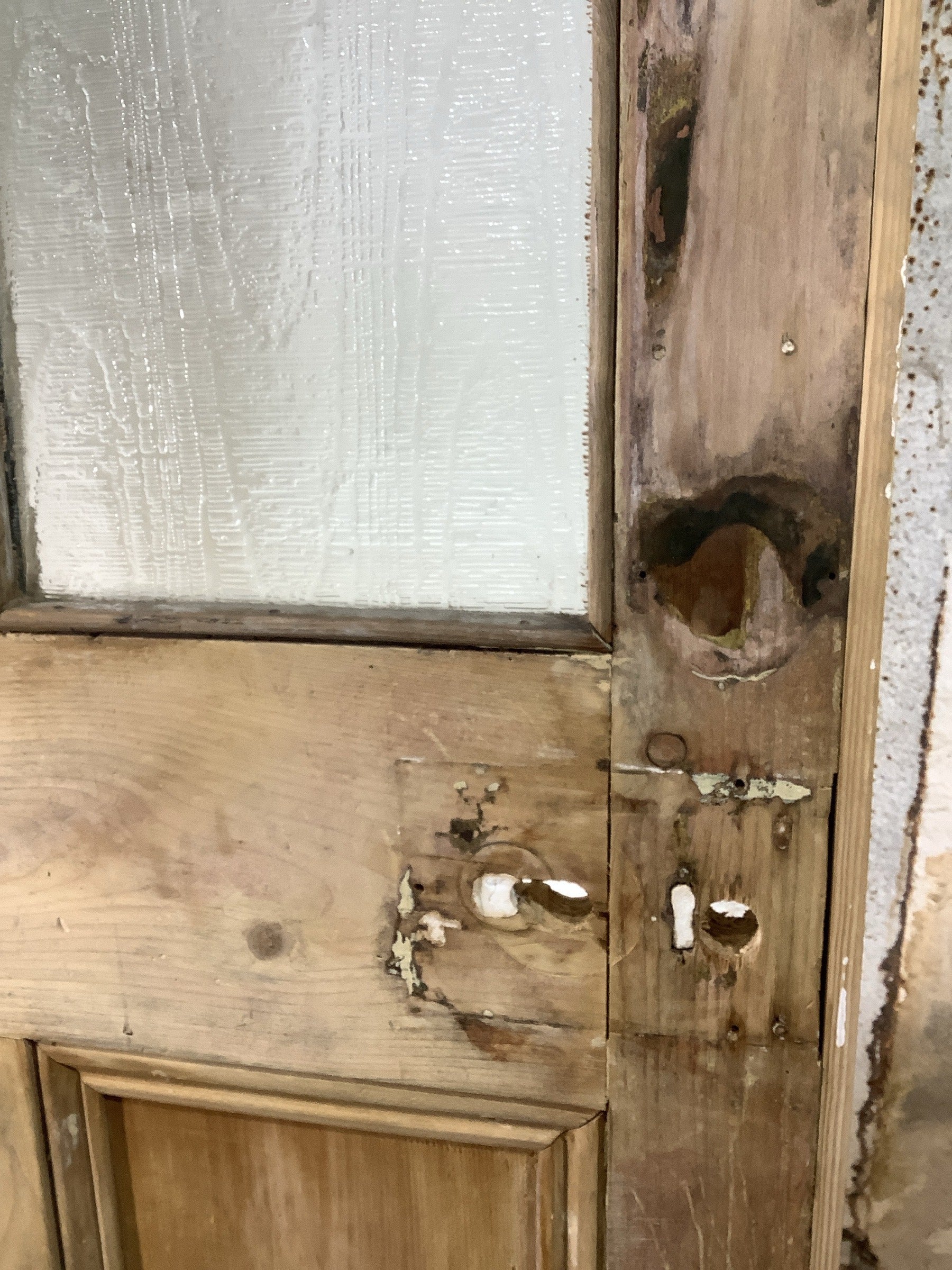 10th Pic Victorian Internal Glazed Stripped  Pine Reclaimed Door