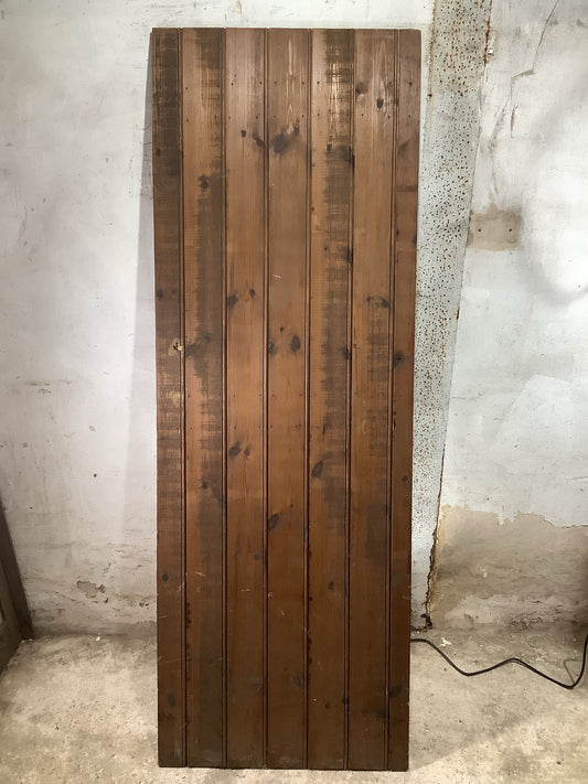 Main Picture Old Internal Stained  Pine Reclaimed Door