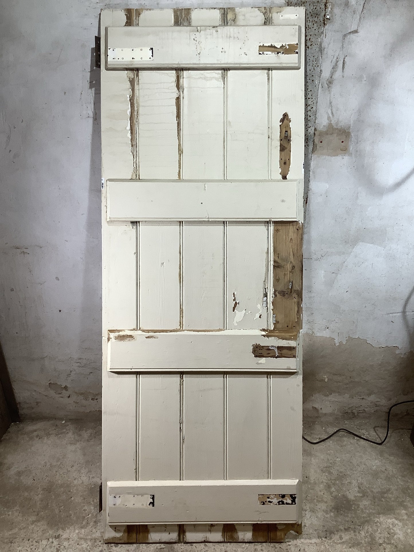 7th Pic Victorian Internal Stripped & Painted Pine Reclaimed Door