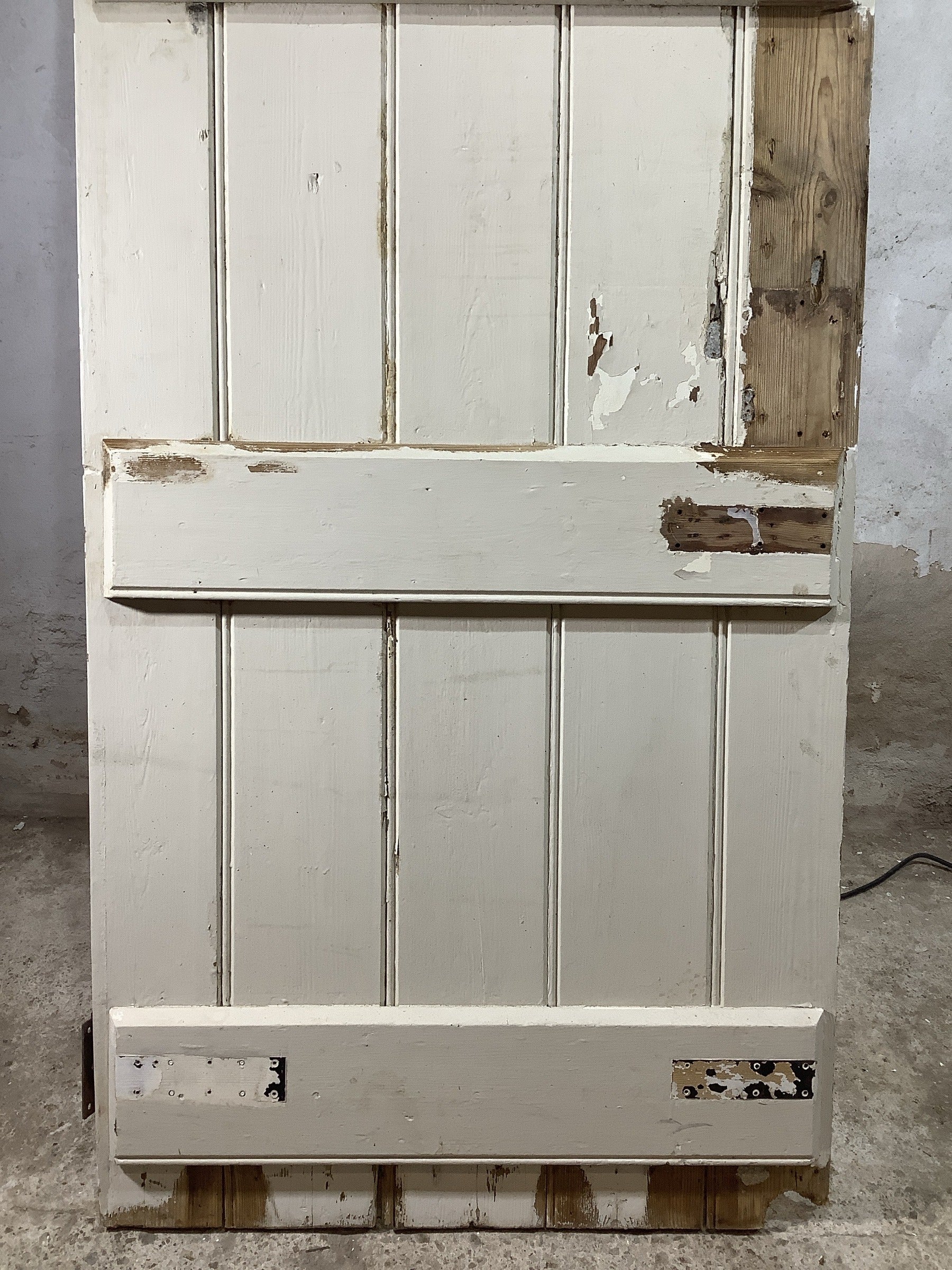 9th Pic Victorian Internal Stripped & Painted Pine Reclaimed Door