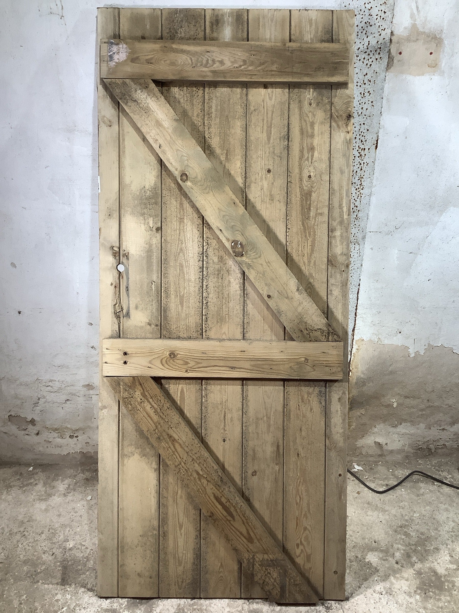 7th Pic Old Internal Stripped  Pine Reclaimed Door