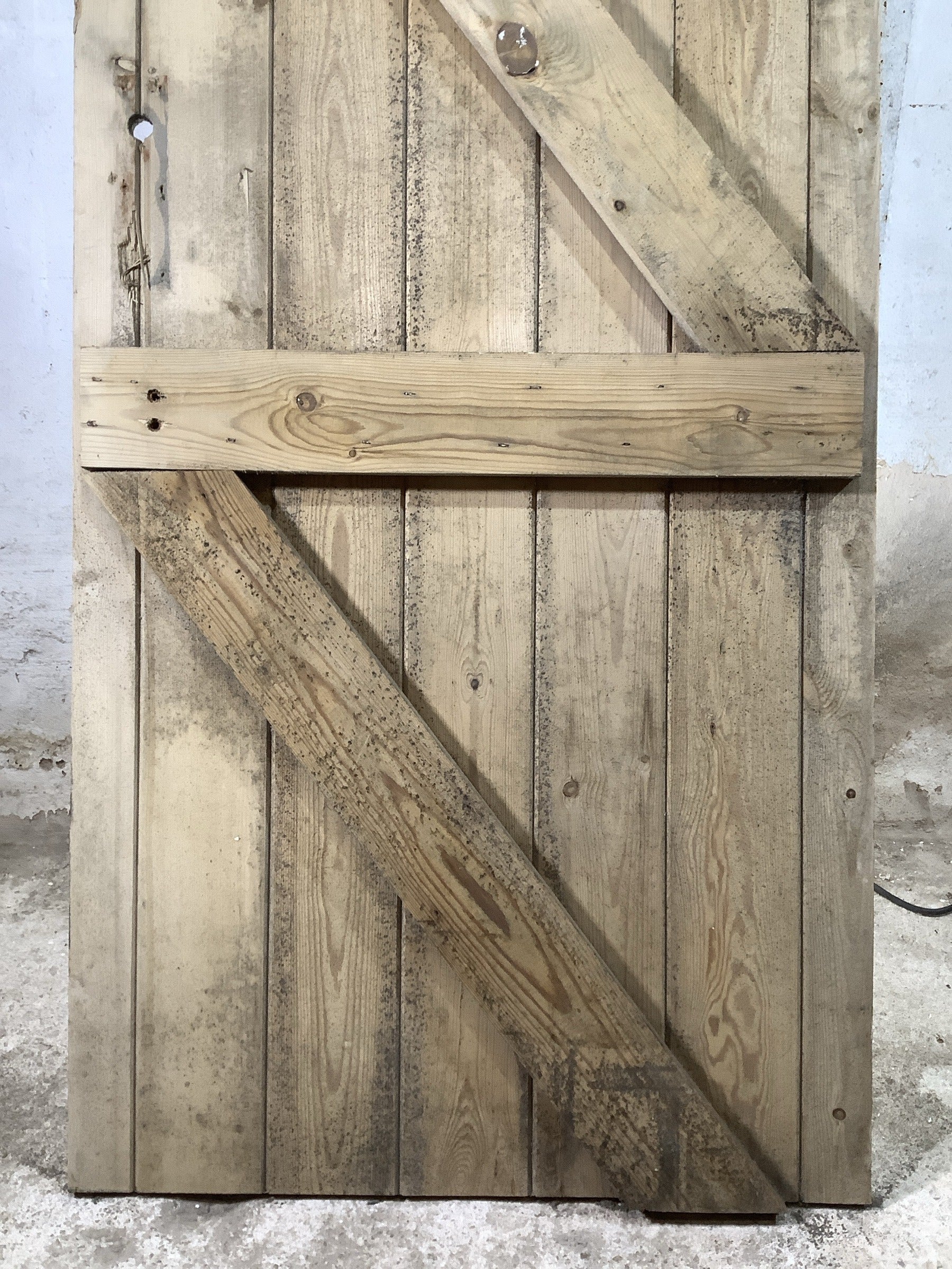 9th Pic Old Internal Stripped  Pine Reclaimed Door