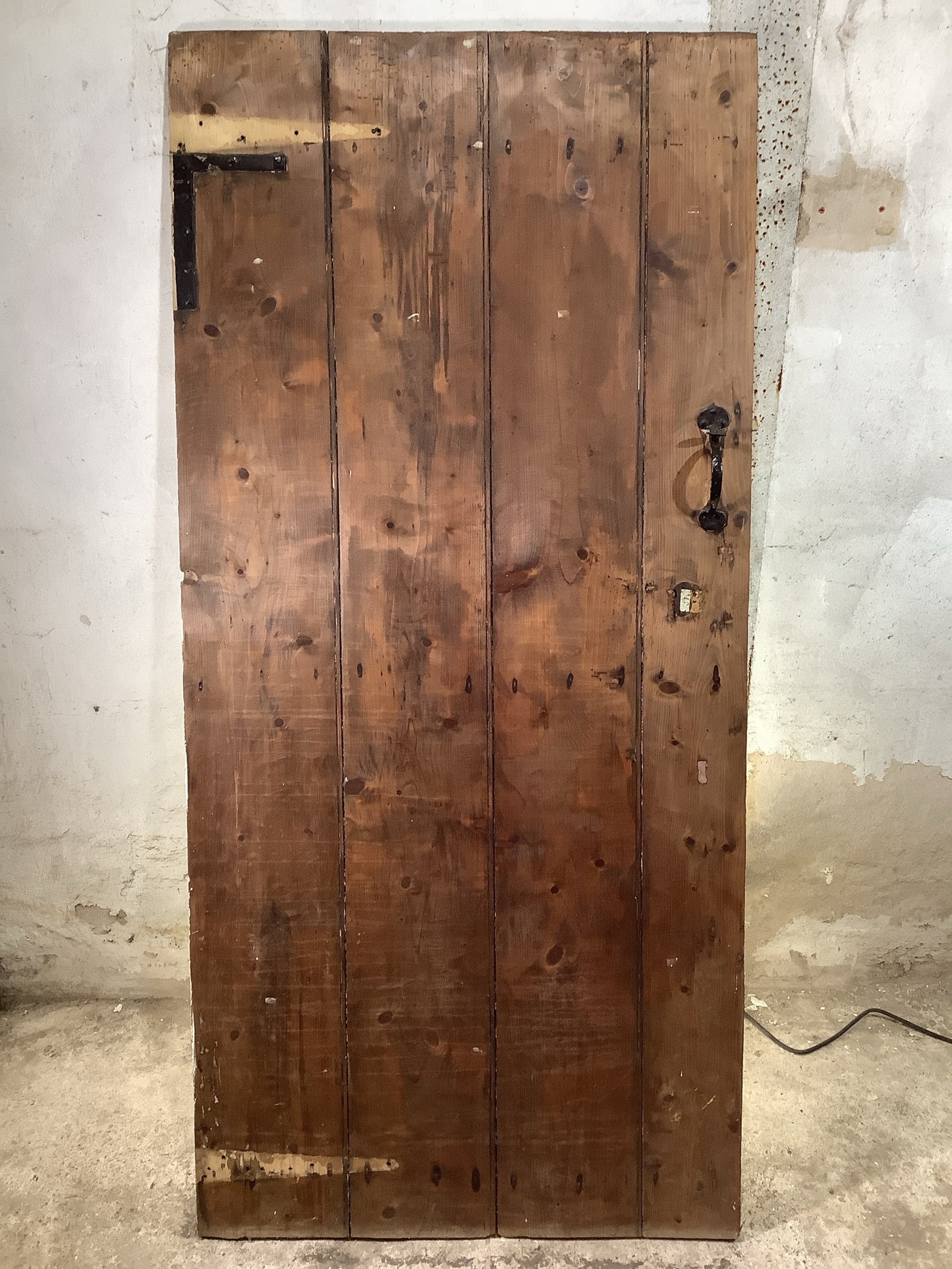 Main Picture Very Old Internal Painted & Stained Pine Reclaimed Door