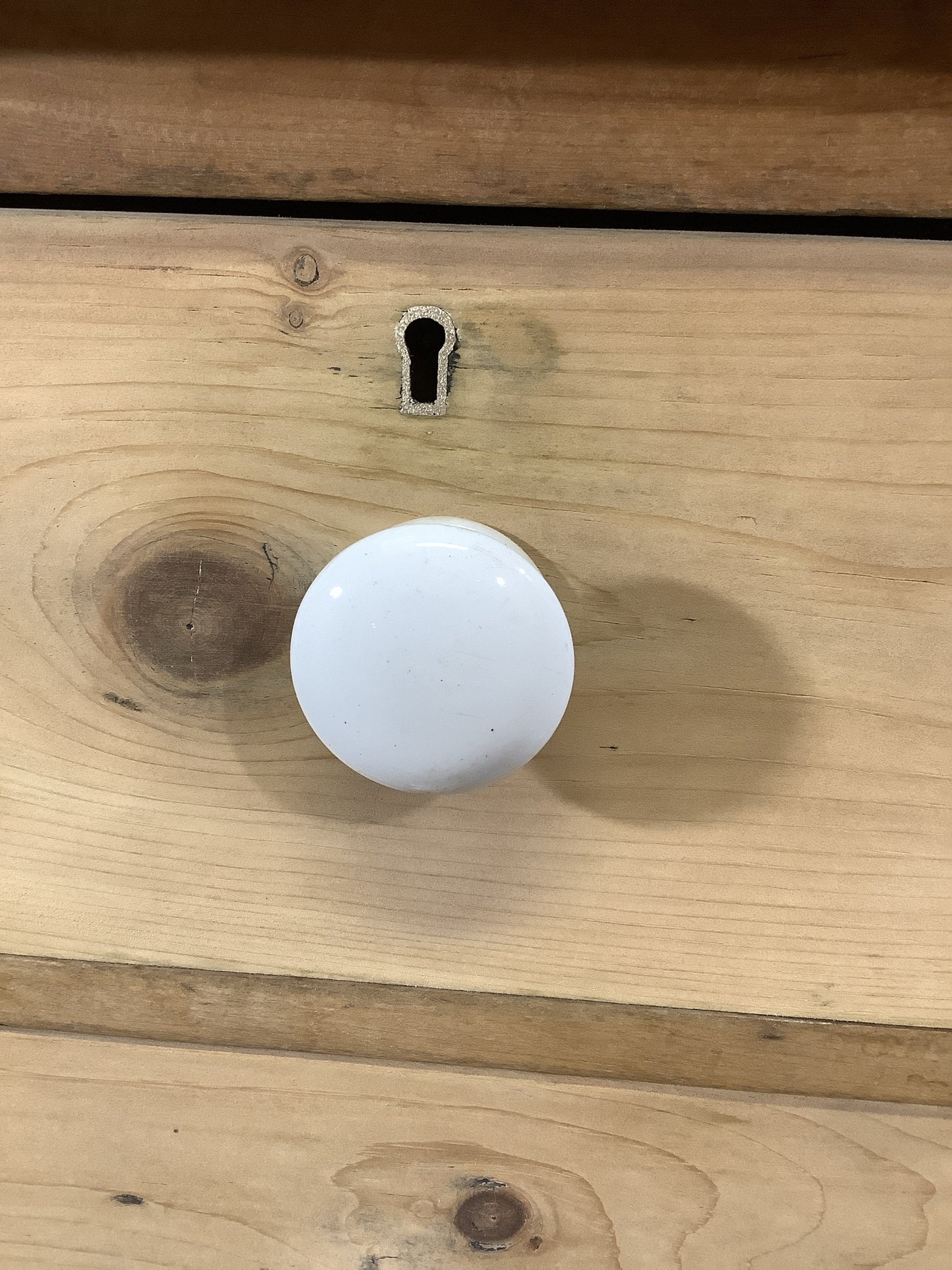 Good Victorian Stripped Pine & Porcelain 2 Over 2 Chest of Drawers