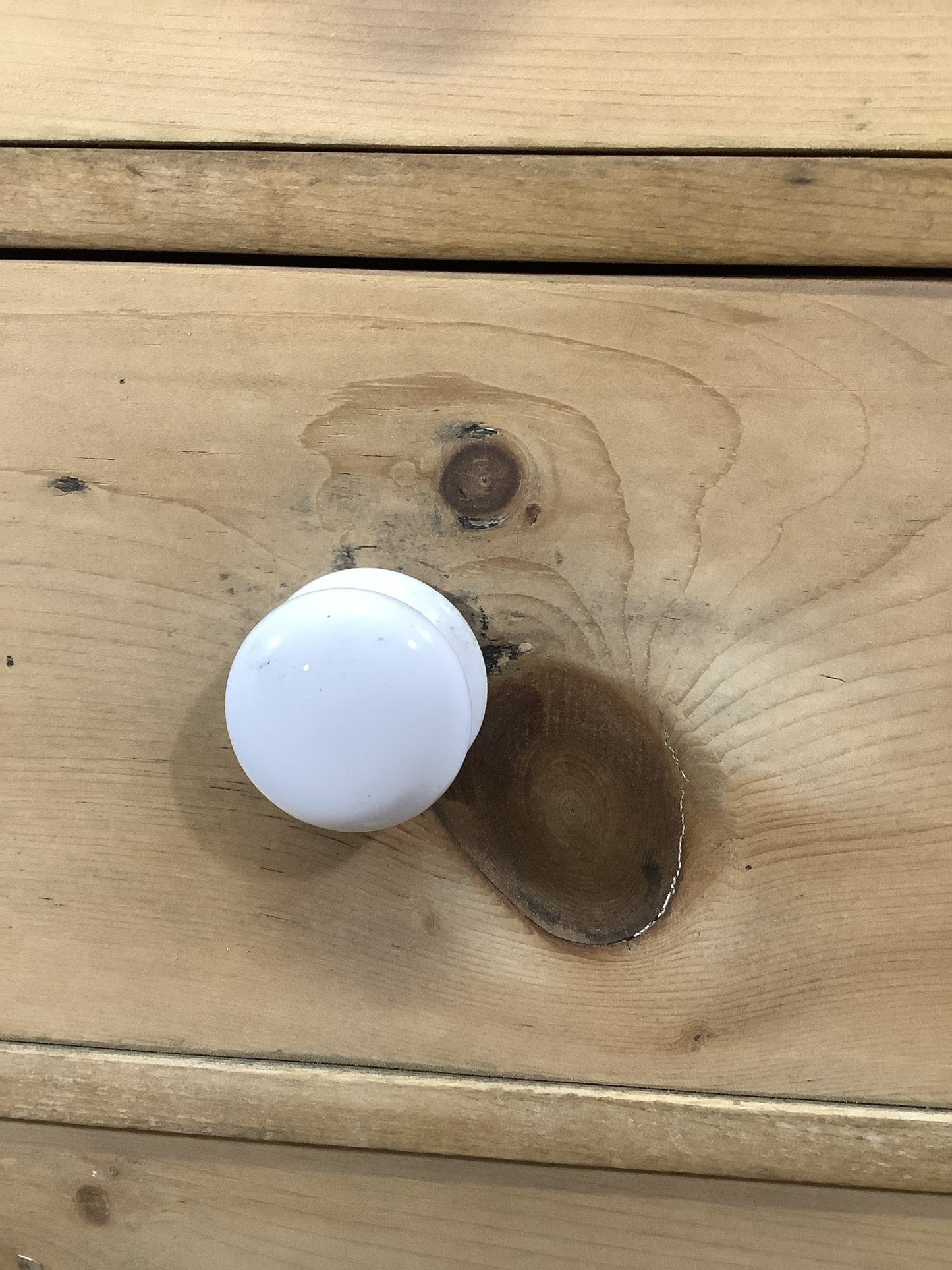 Good Victorian Stripped Pine & Porcelain 2 Over 2 Chest of Drawers