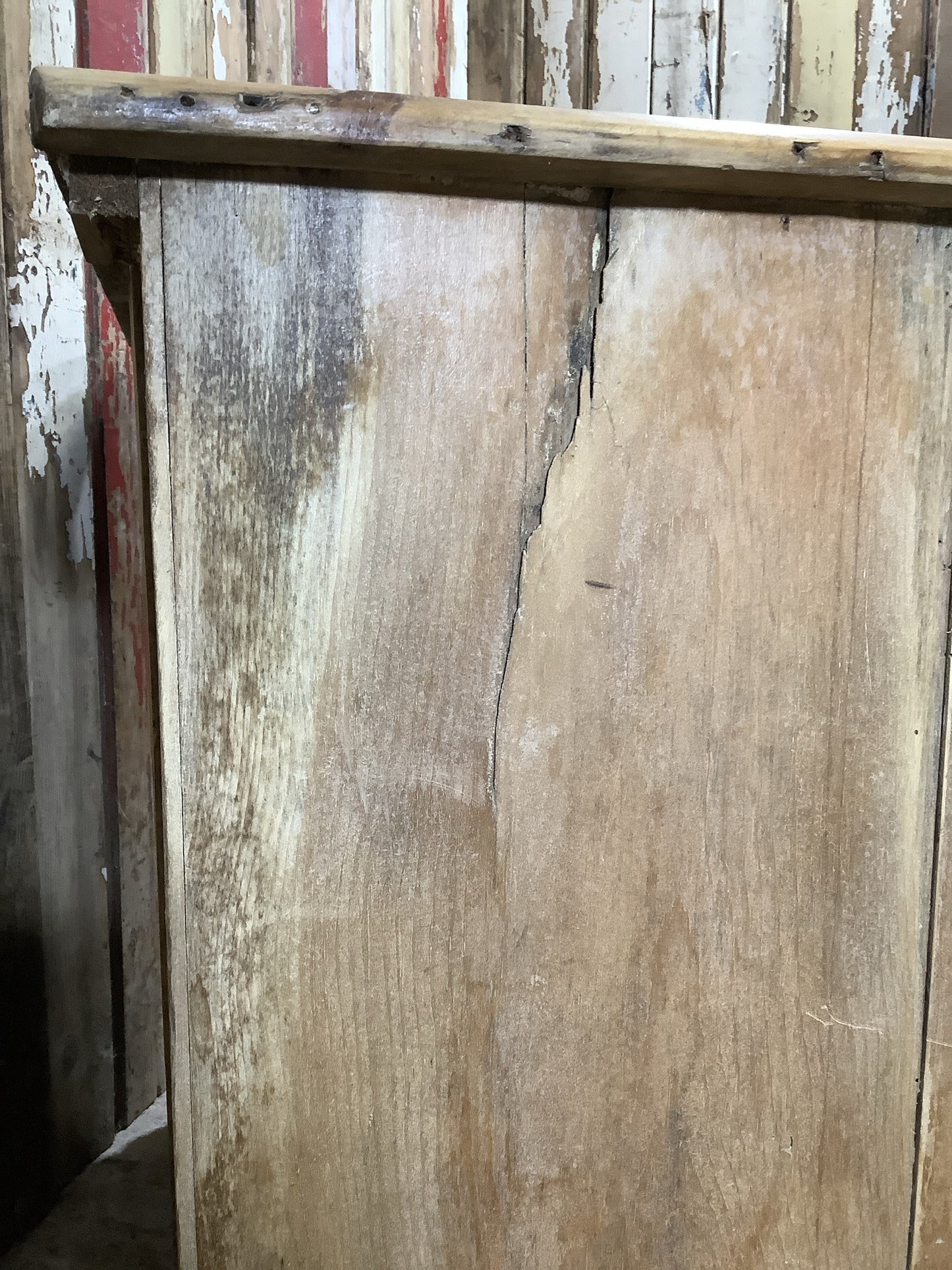 Good Victorian Stripped Pine & Porcelain 2 Over 2 Chest of Drawers