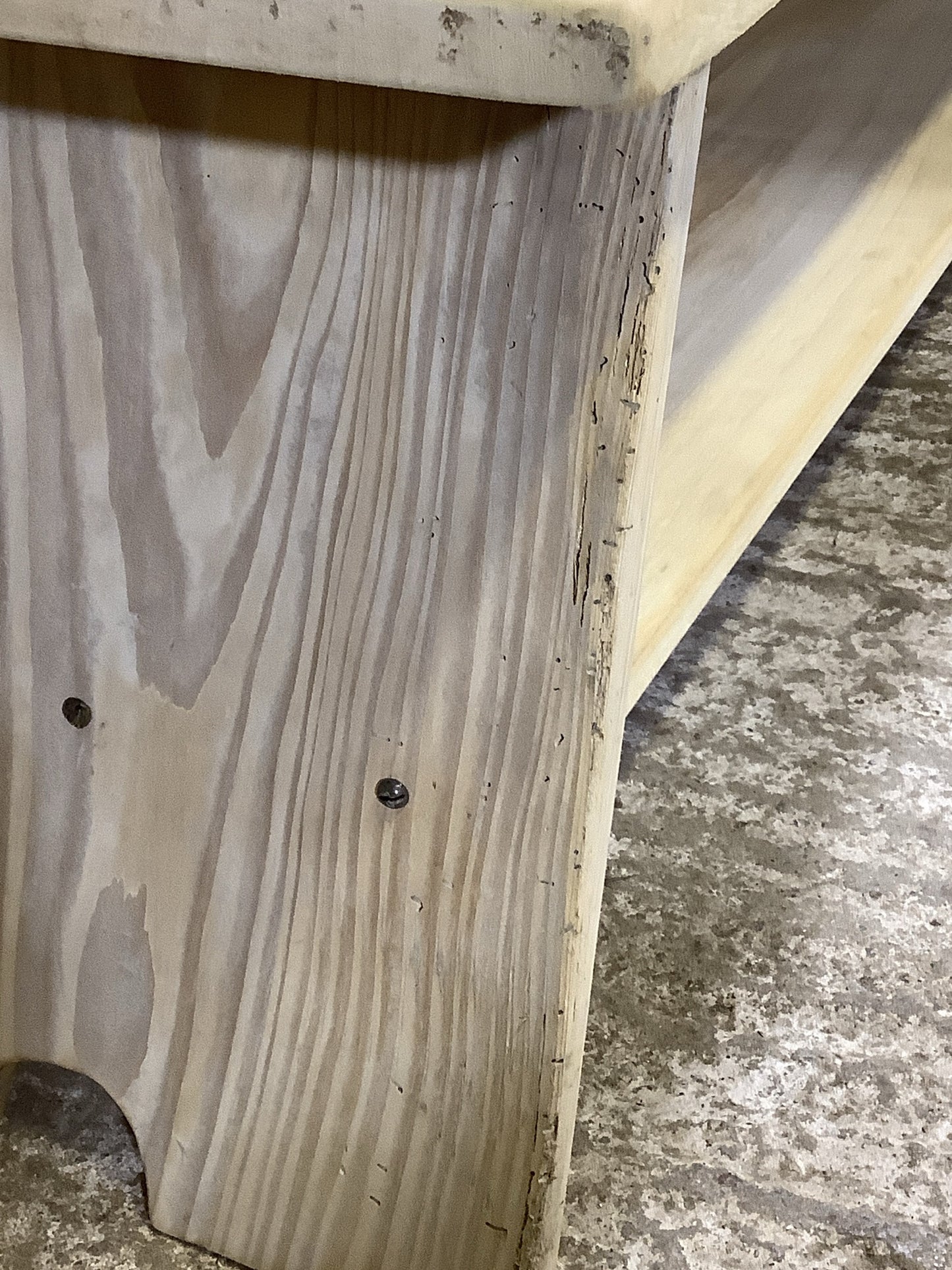 3'6" Long Reclaimed Old Stripped Elm & Pine Coffee Table Bench Wooden