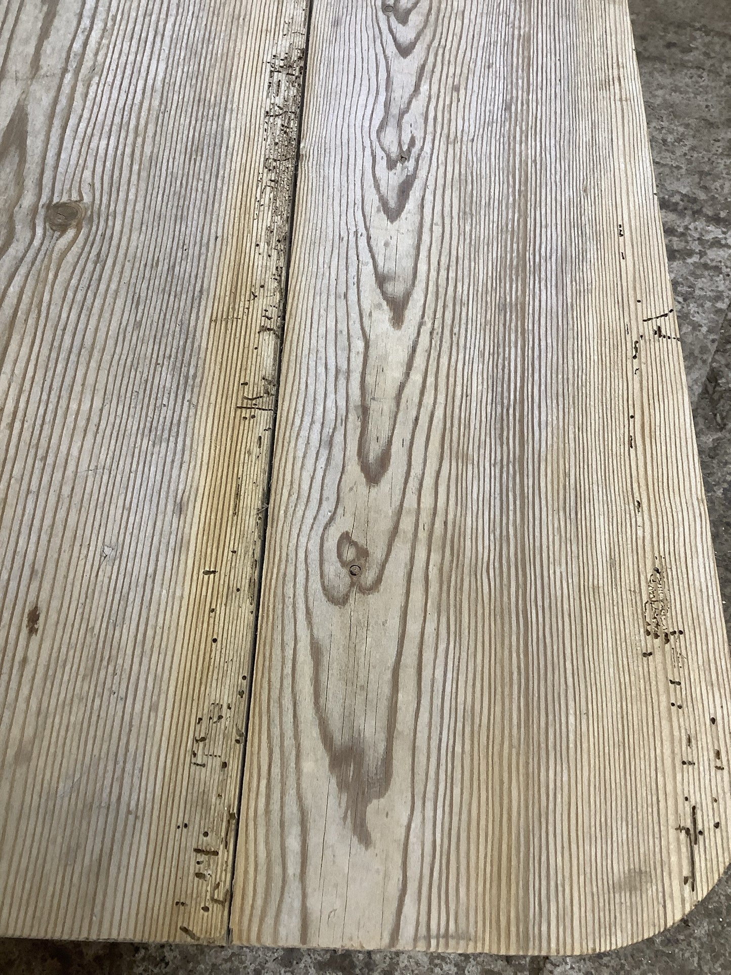 4'2" Long Rustic Old Stripped Pine Kitchen Bench Wooden