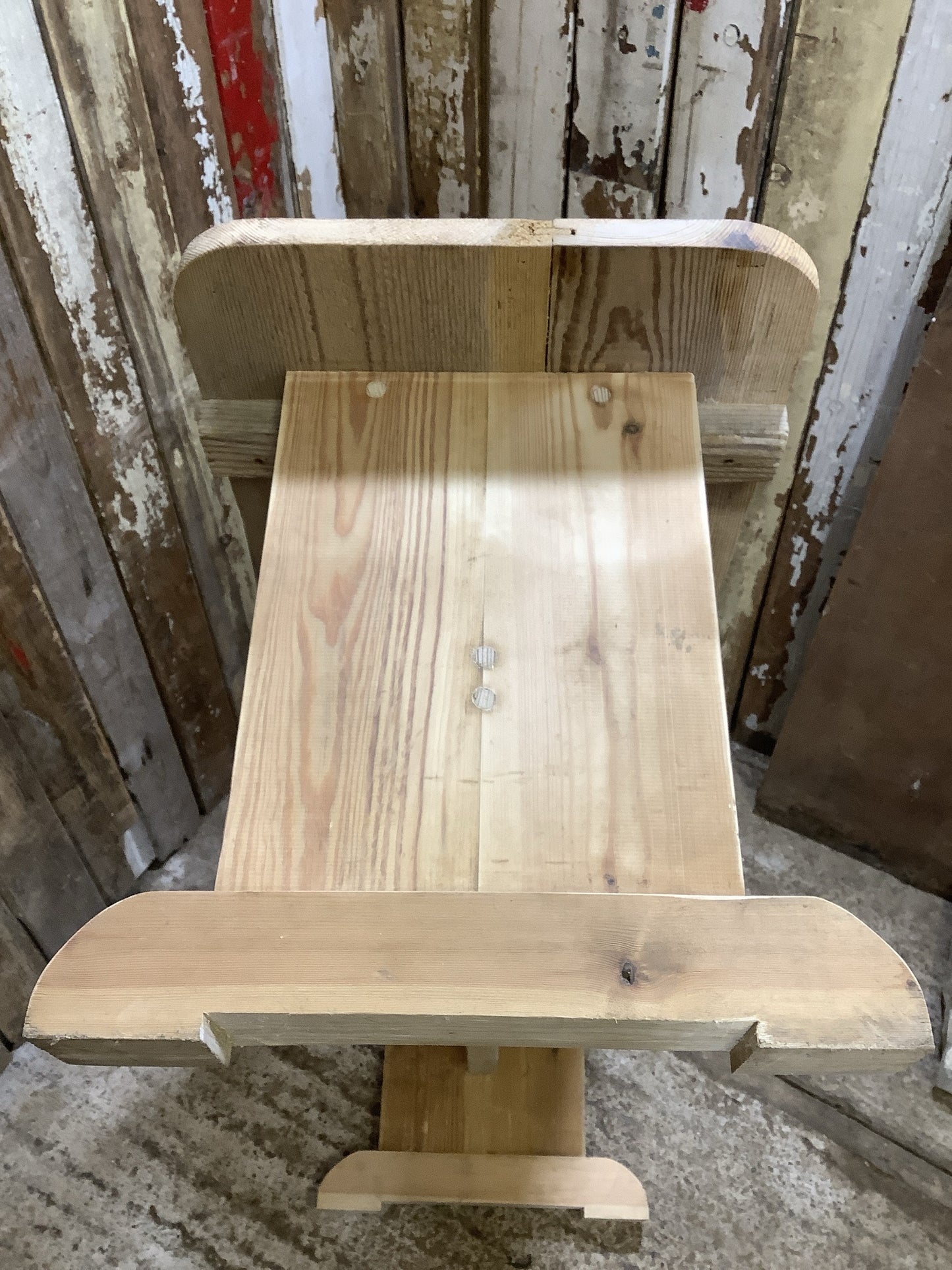 4'2" Long Rustic Old Stripped Pine Kitchen Bench Wooden