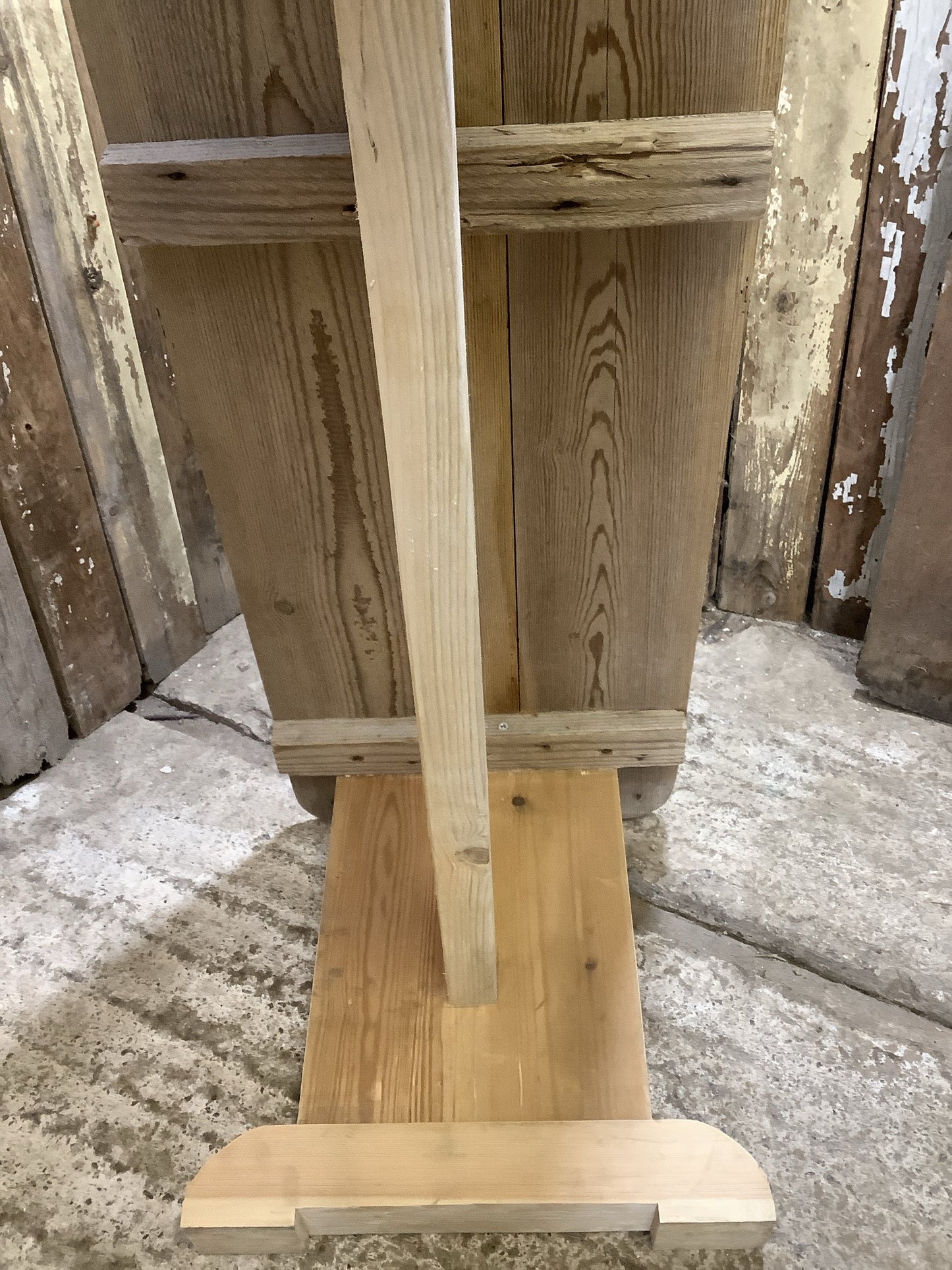 4'2" Long Rustic Old Stripped Pine Kitchen Bench Wooden