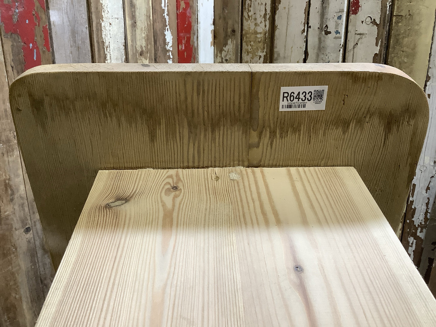 3'5" Long Rustic Old Stripped Pine & Pitch Pine Kitchen Wooden Bench