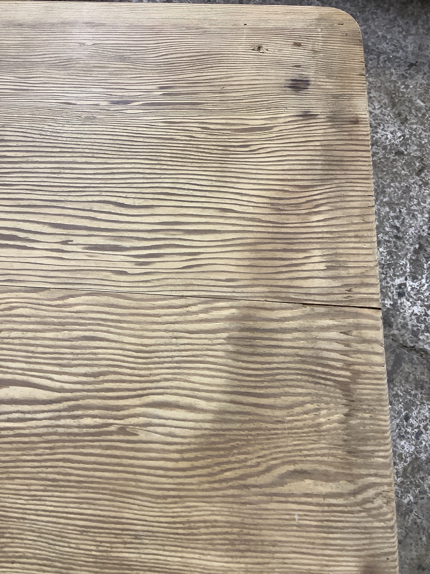 Water marks burn marks would sand out