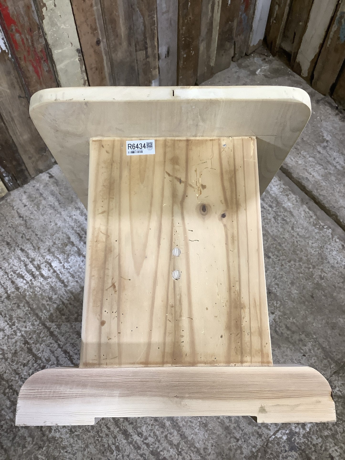 Used Old Bare Wood Pine & Elm Kitchen Bench Wooden 3'5" Long