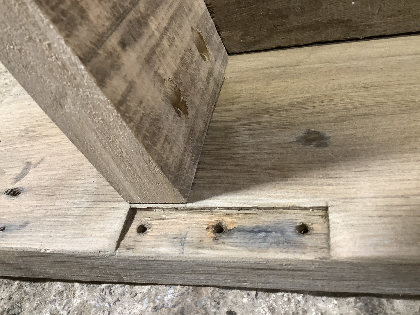 7' Long 5 Seater Old Sanded Oak Beech Hardwood Country Kitchen Bench Seat