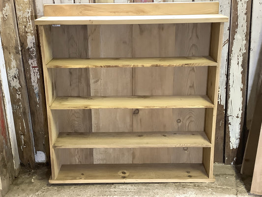 3'4"H 3'3" Reclaimed Wooden Stripped Pine 3 Shelf Bookcase