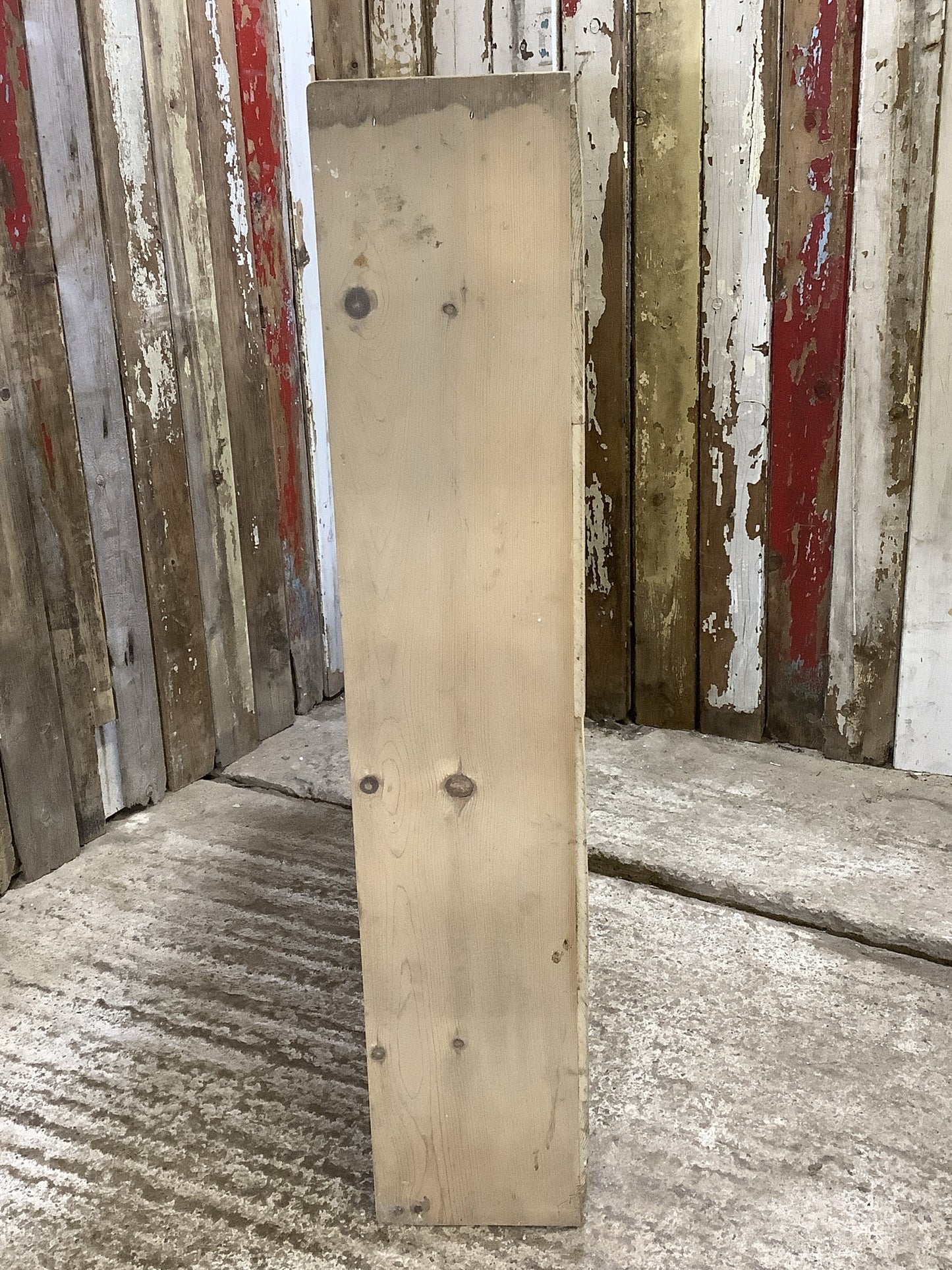 3'4"H 3'3" Reclaimed Wooden Stripped Pine 3 Shelf Bookcase