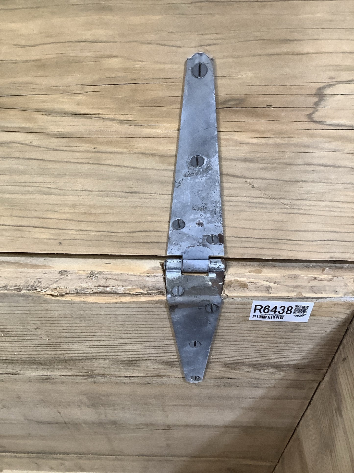 Victorian Stripped Pine Wooden Large Blanket Box Chest With Wrought Iron Handles