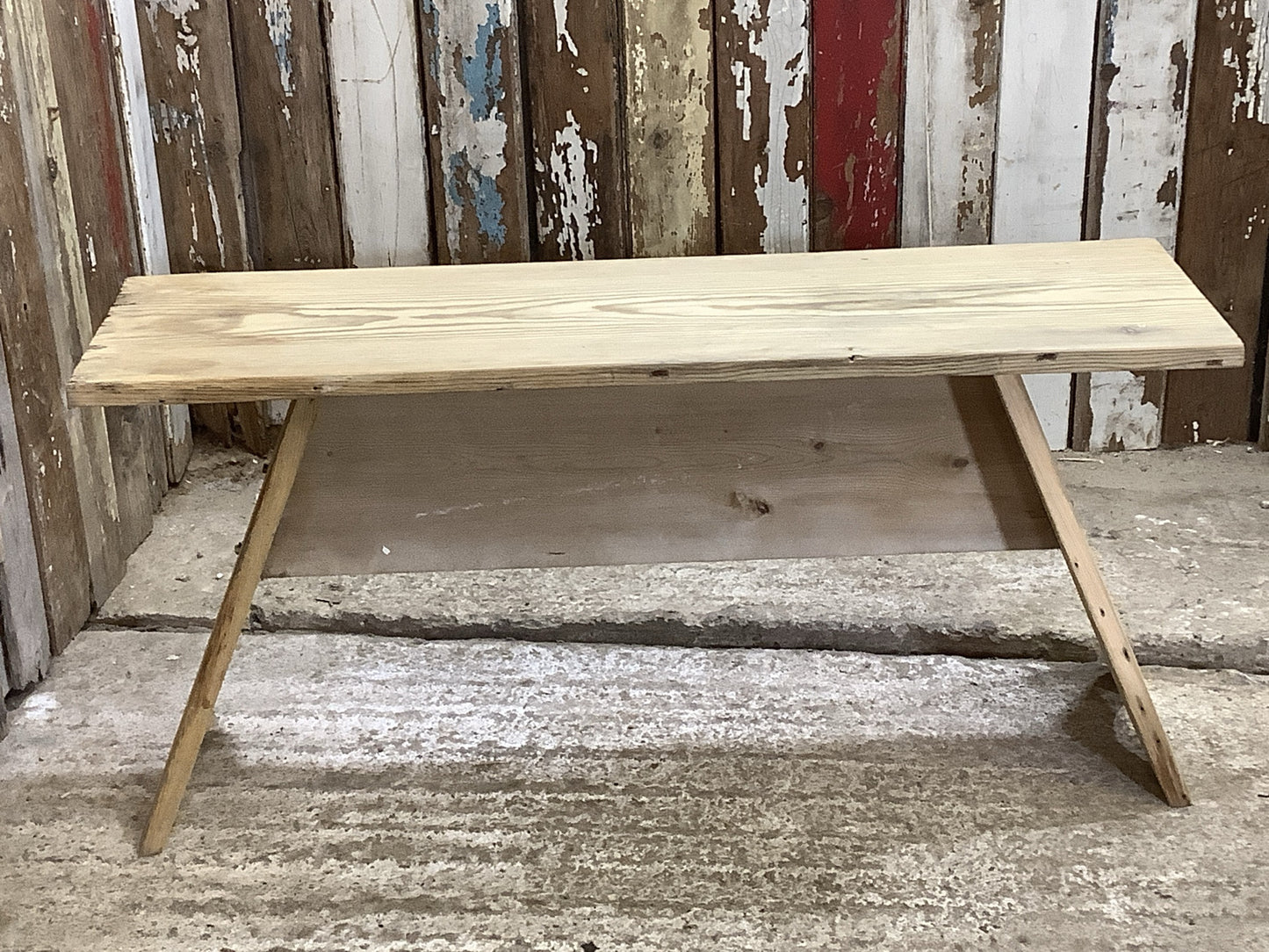 Reclaimed 2 Seater Old Rustic Wooden Pine Kitchen Bench Seat 3'1" Long