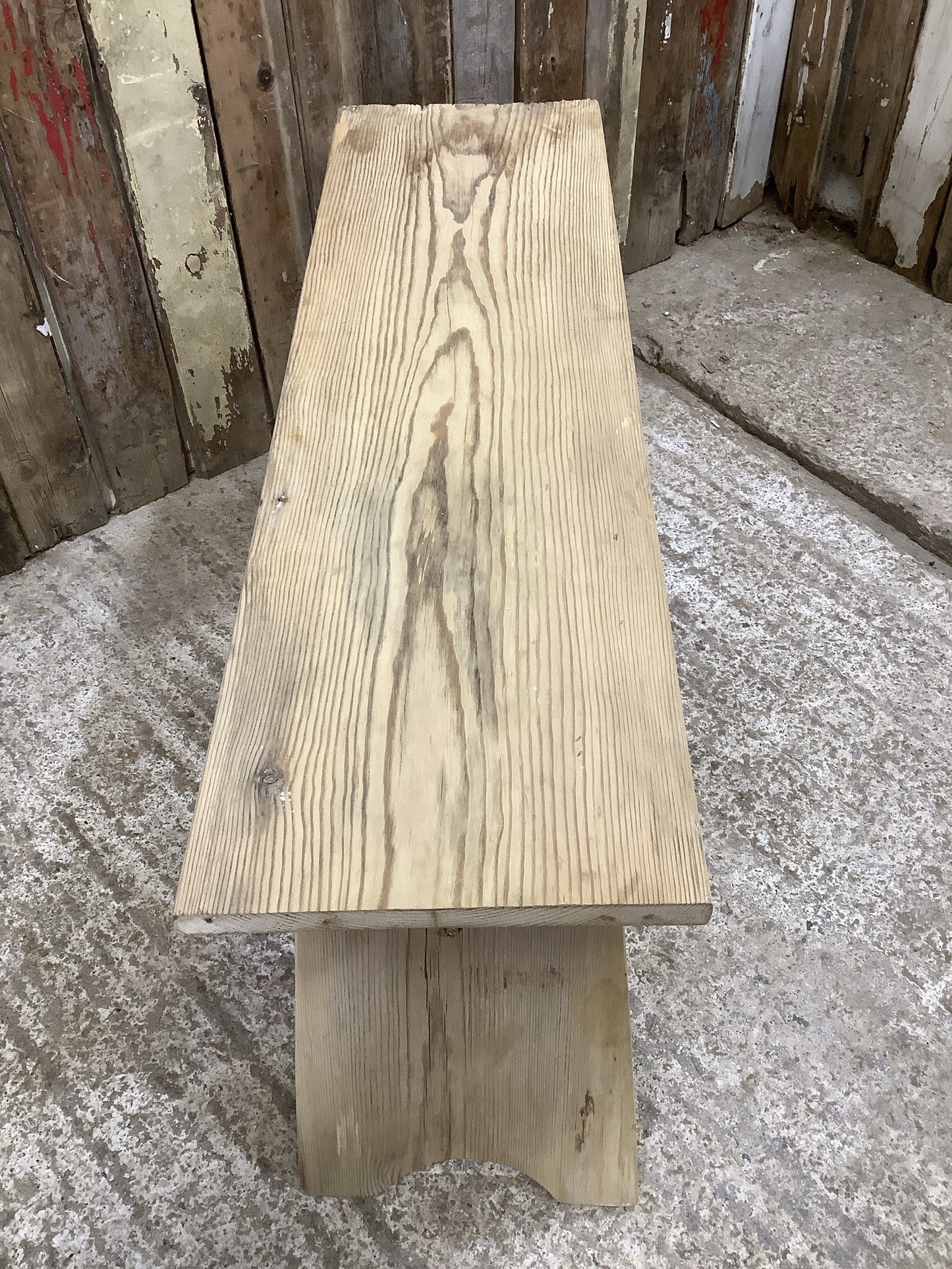 Reclaimed 2 Seater Old Rustic Wooden Pine Kitchen Bench Seat 3'1" Long