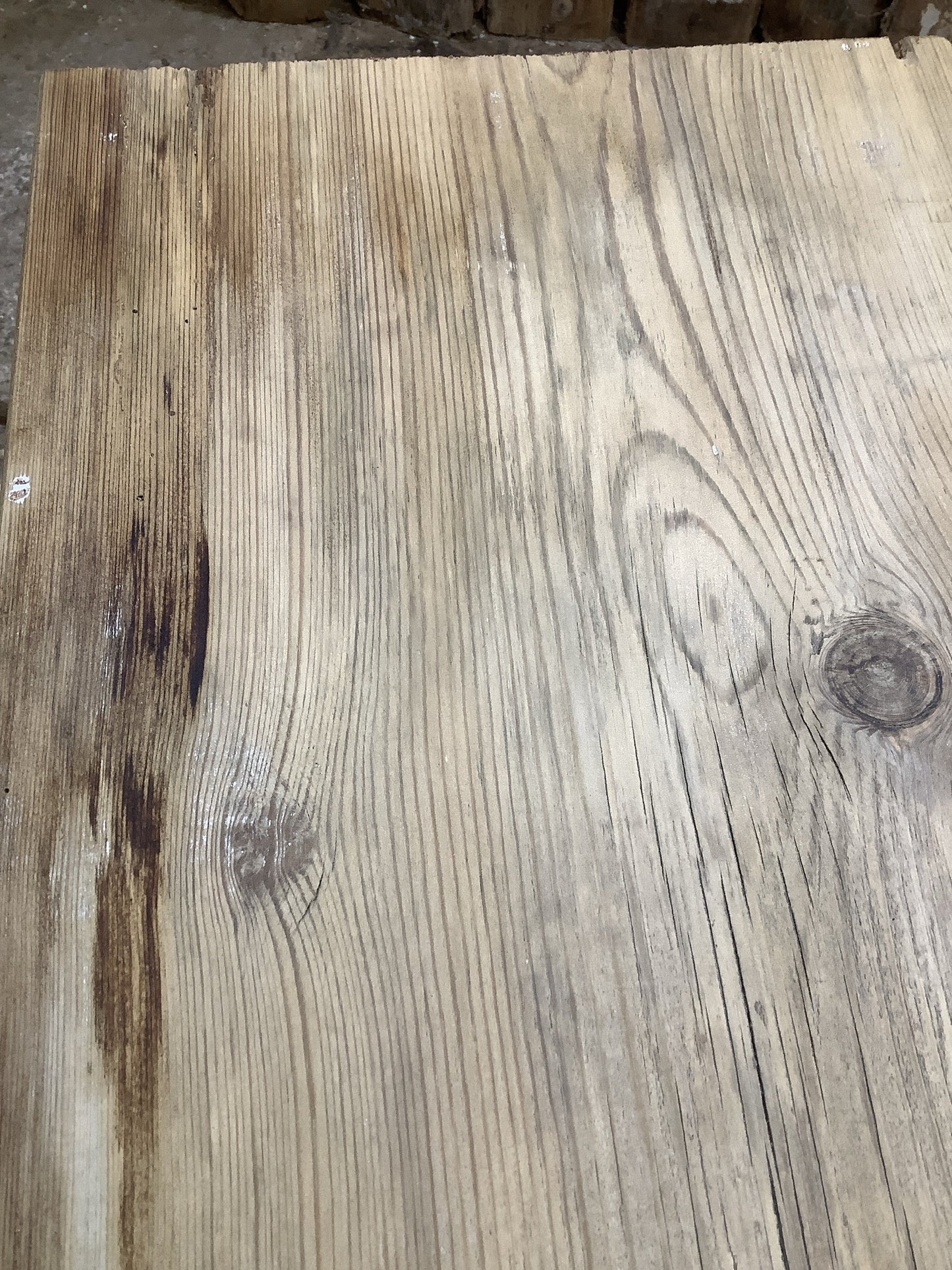 3'1" Small Reclaimed Rustic Old Stripped Pine Kitchen Wooden Bench Seat