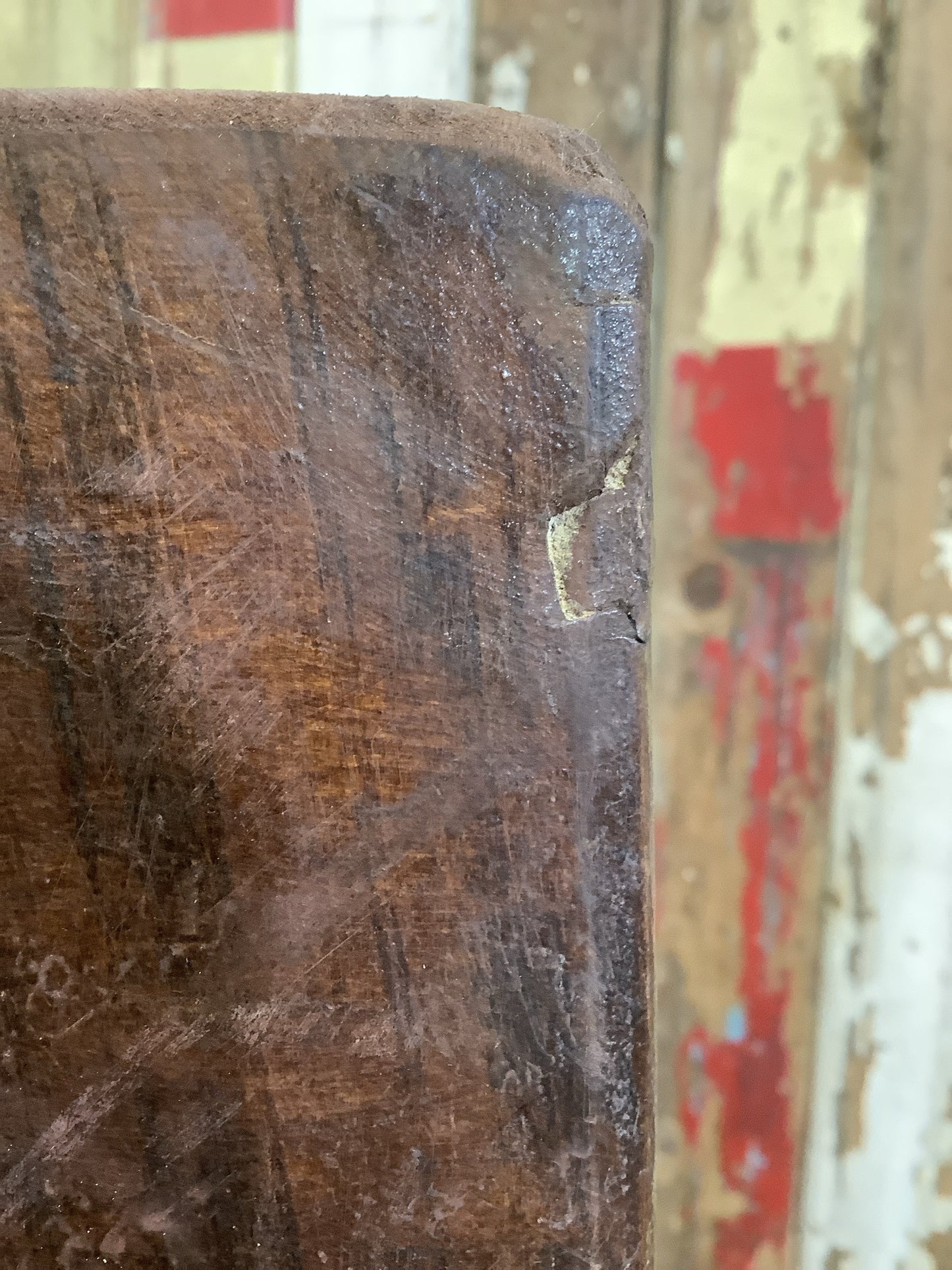 Reclaimed Old Dark Stained Beech Country 3 Seater Kitchen Bench Seat 4'7" Long