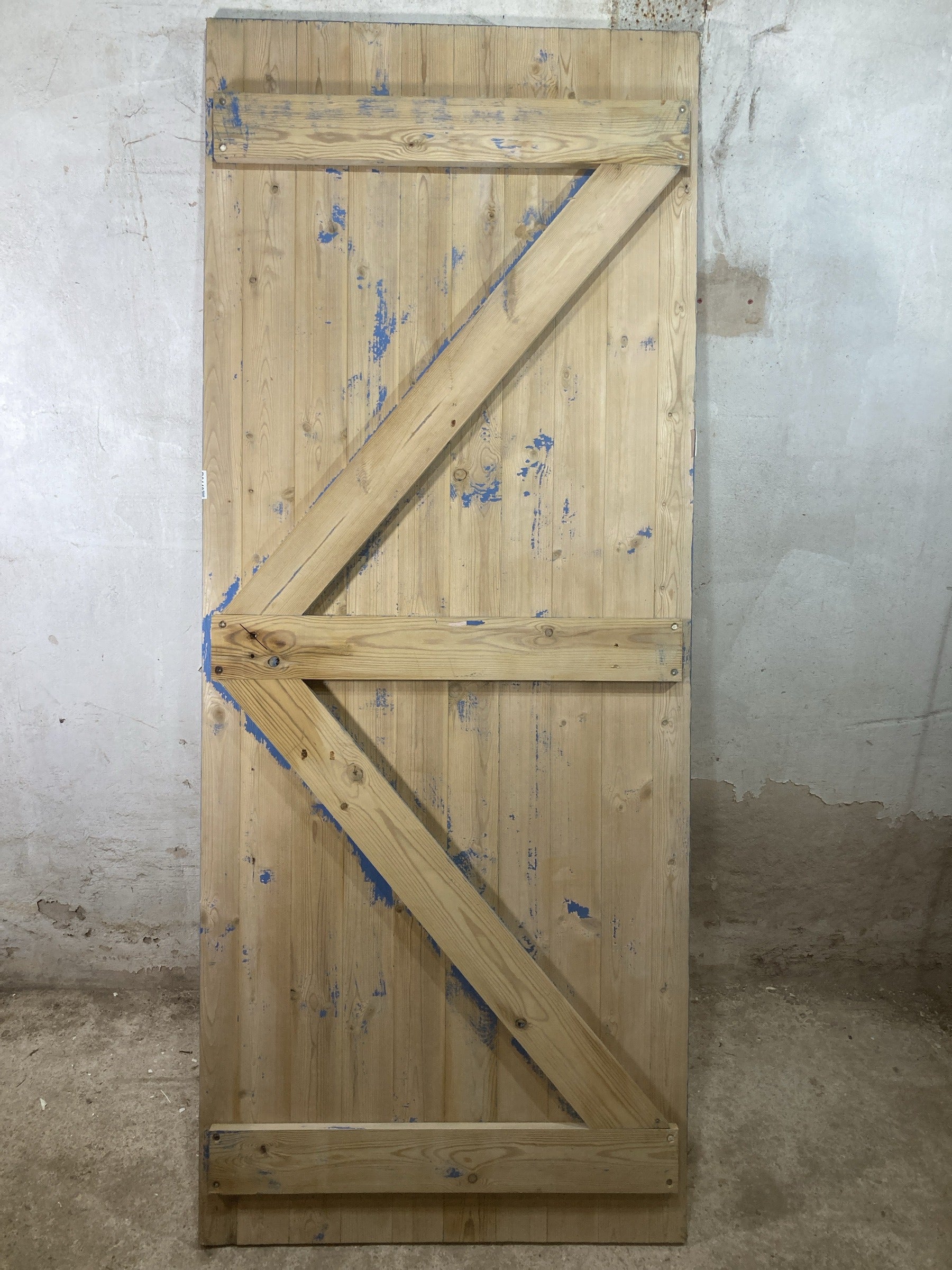 7th Pic Old Internal Stripped  Pine Reclaimed Door