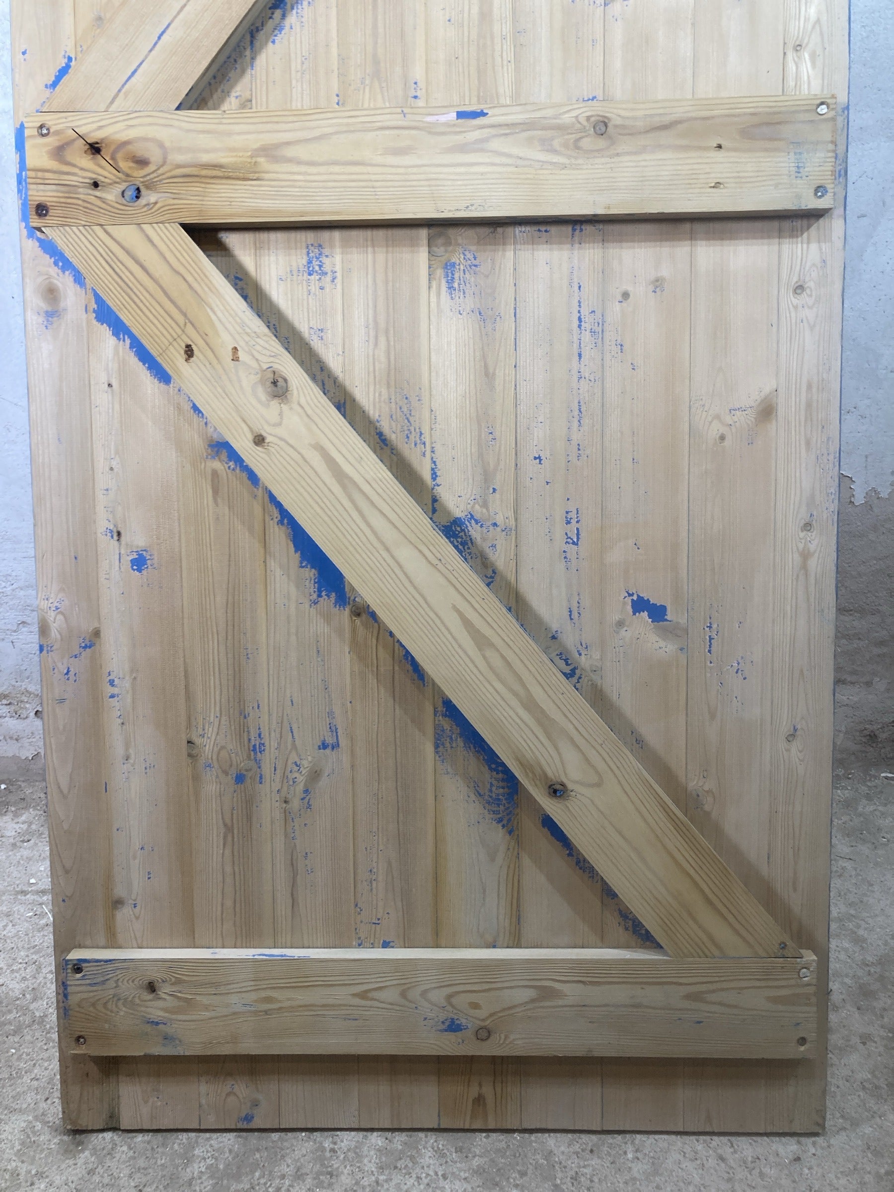 9th Pic Old Internal Stripped  Pine Reclaimed Door