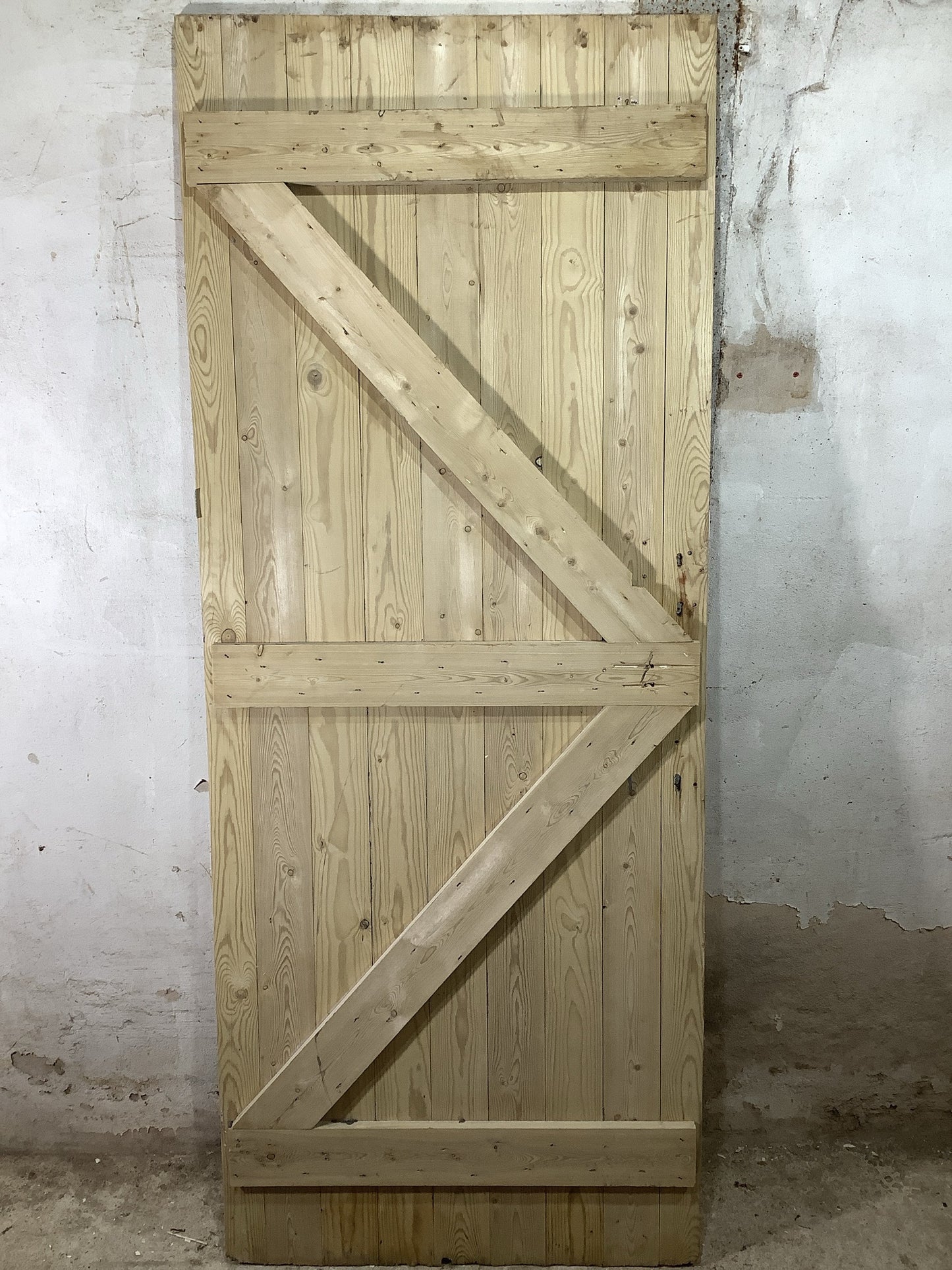 7th Pic Old Internal Stripped  Pine Reclaimed Door