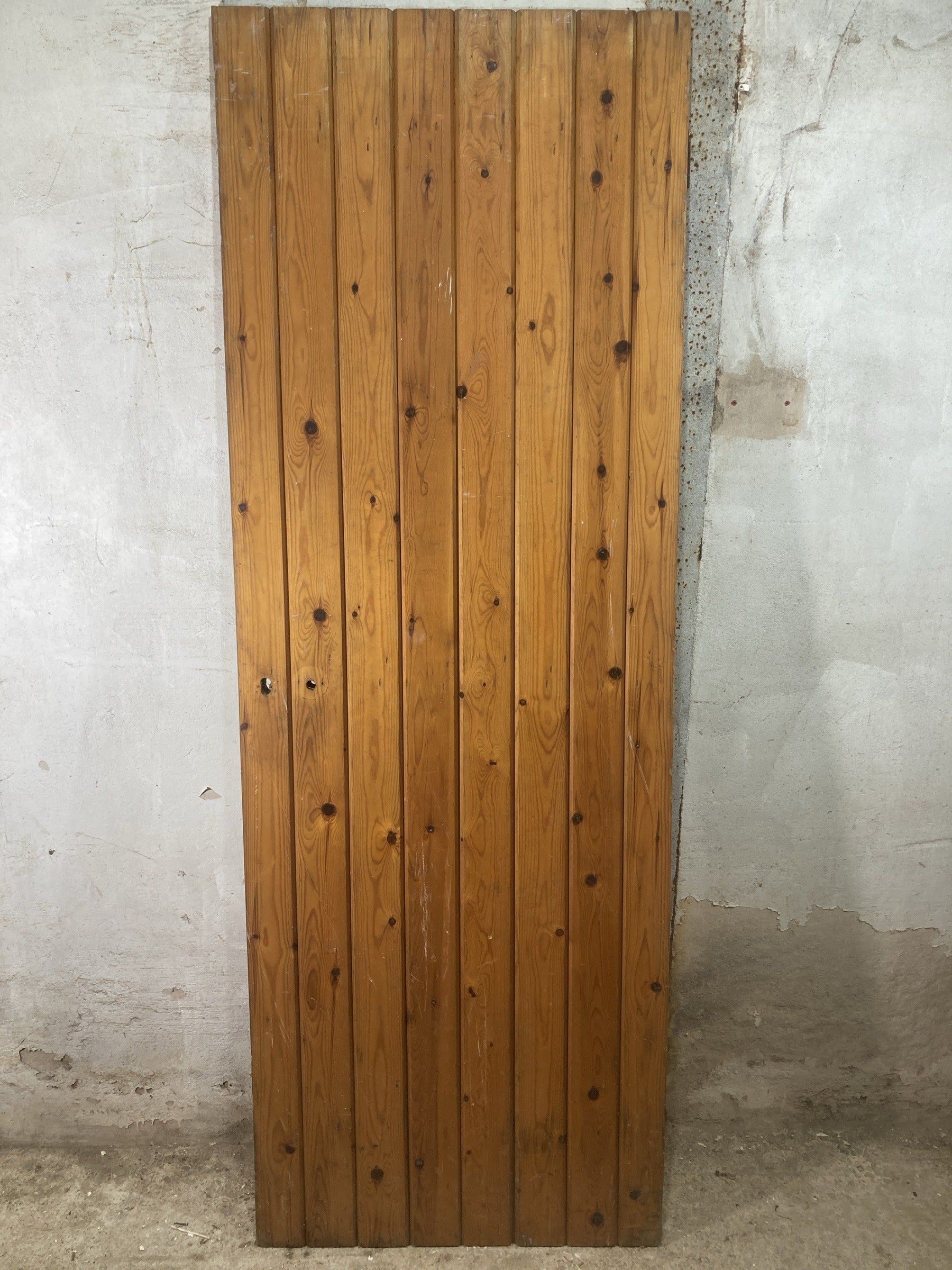 7th Pic Old Internal Varnished  Pine Reclaimed Door