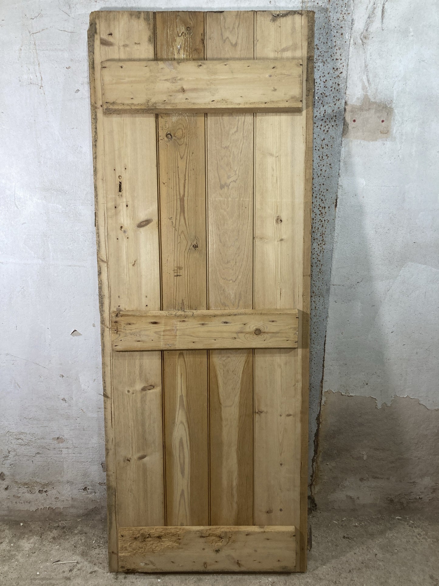 7th Pic Old Internal Stripped  Pine Reclaimed Door