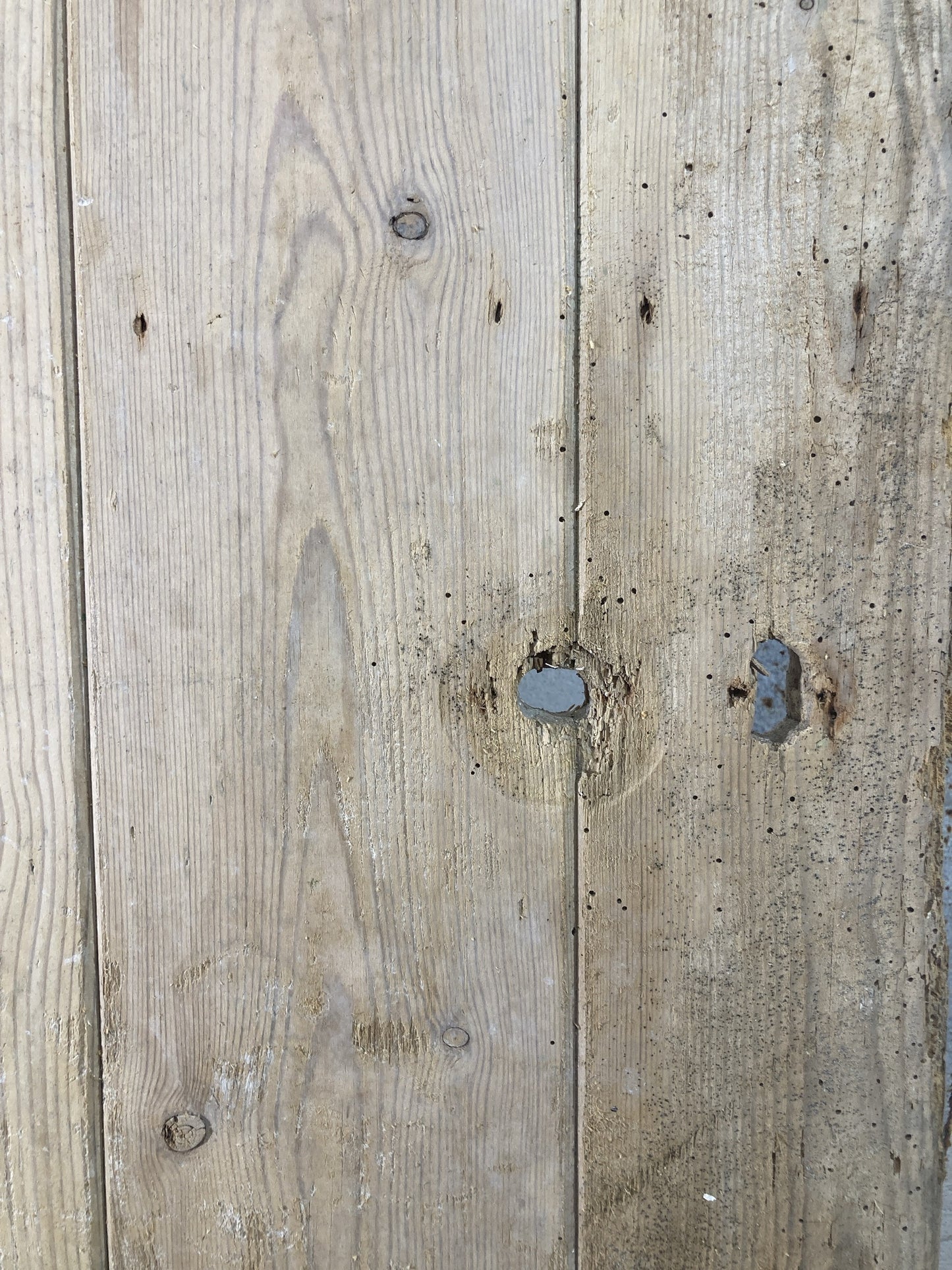 5th picture showing old knob holes