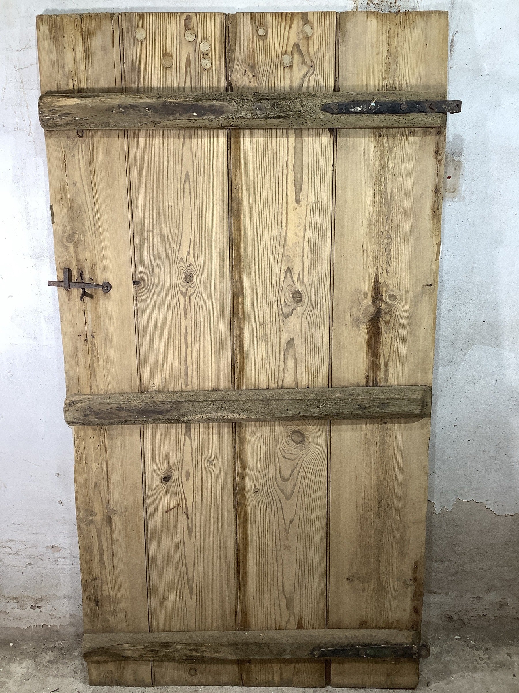 7th Pic Very Old Internal Stripped  Pine Reclaimed Door
