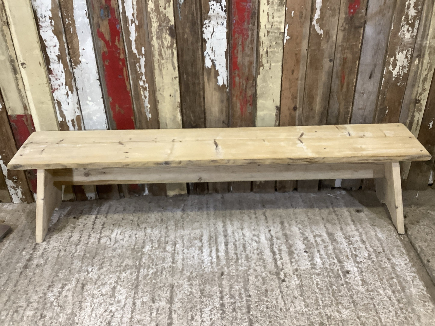 5'4" 4 Seater Rustic Reclaimed Sanded Back Country Pine Kitchen Bench Wooden