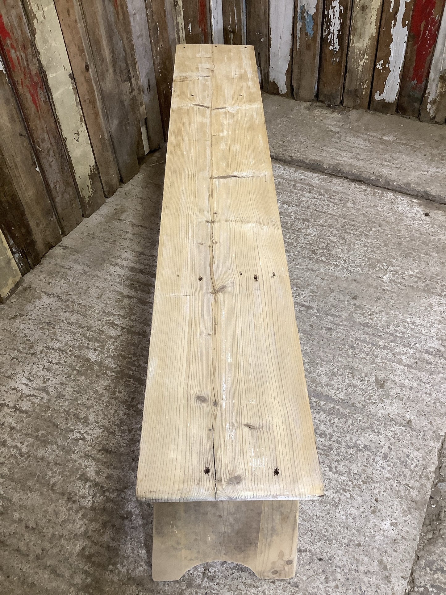 5'4" 4 Seater Rustic Reclaimed Sanded Back Country Pine Kitchen Bench Wooden