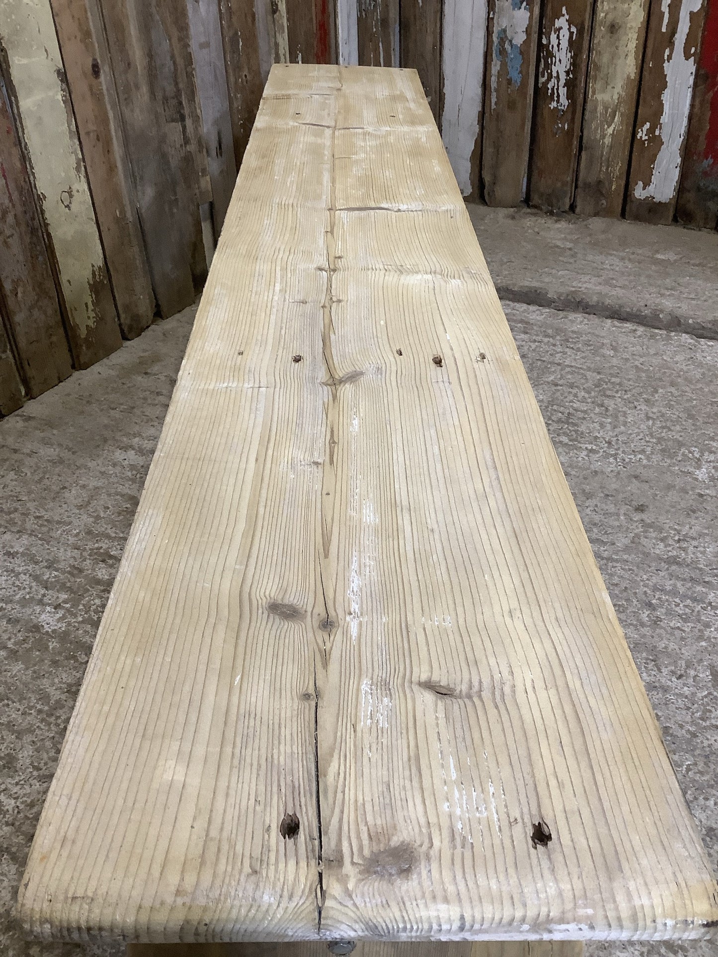 5'4" 4 Seater Rustic Reclaimed Sanded Back Country Pine Kitchen Bench Wooden