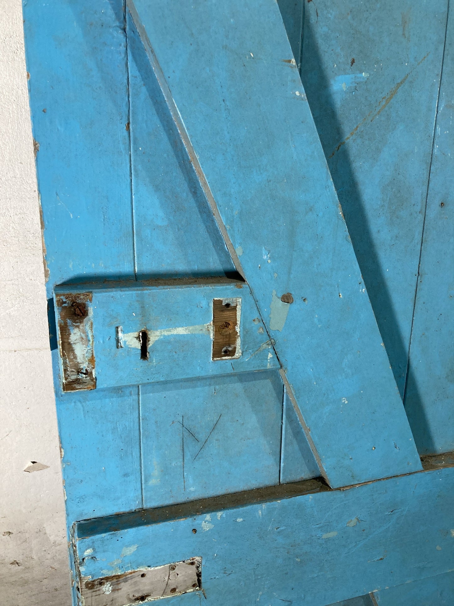 10th Pic Old Internal Painted  Pine Reclaimed Door