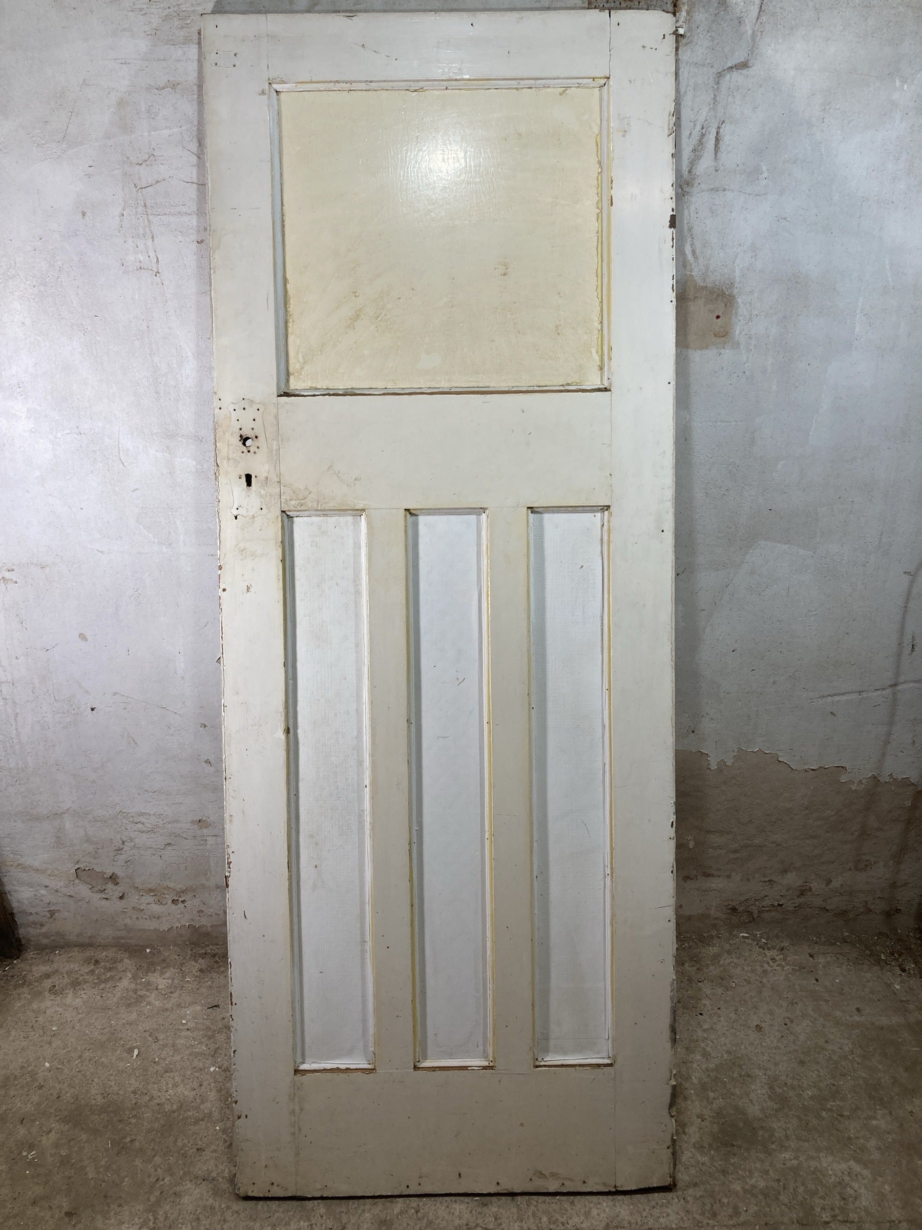 7th Pic 1930s Internal Painted  Pitch Pine Reclaimed Door