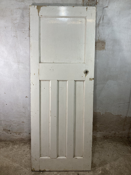 Main Picture 1930s Internal Painted  Pitch Pine Reclaimed Door