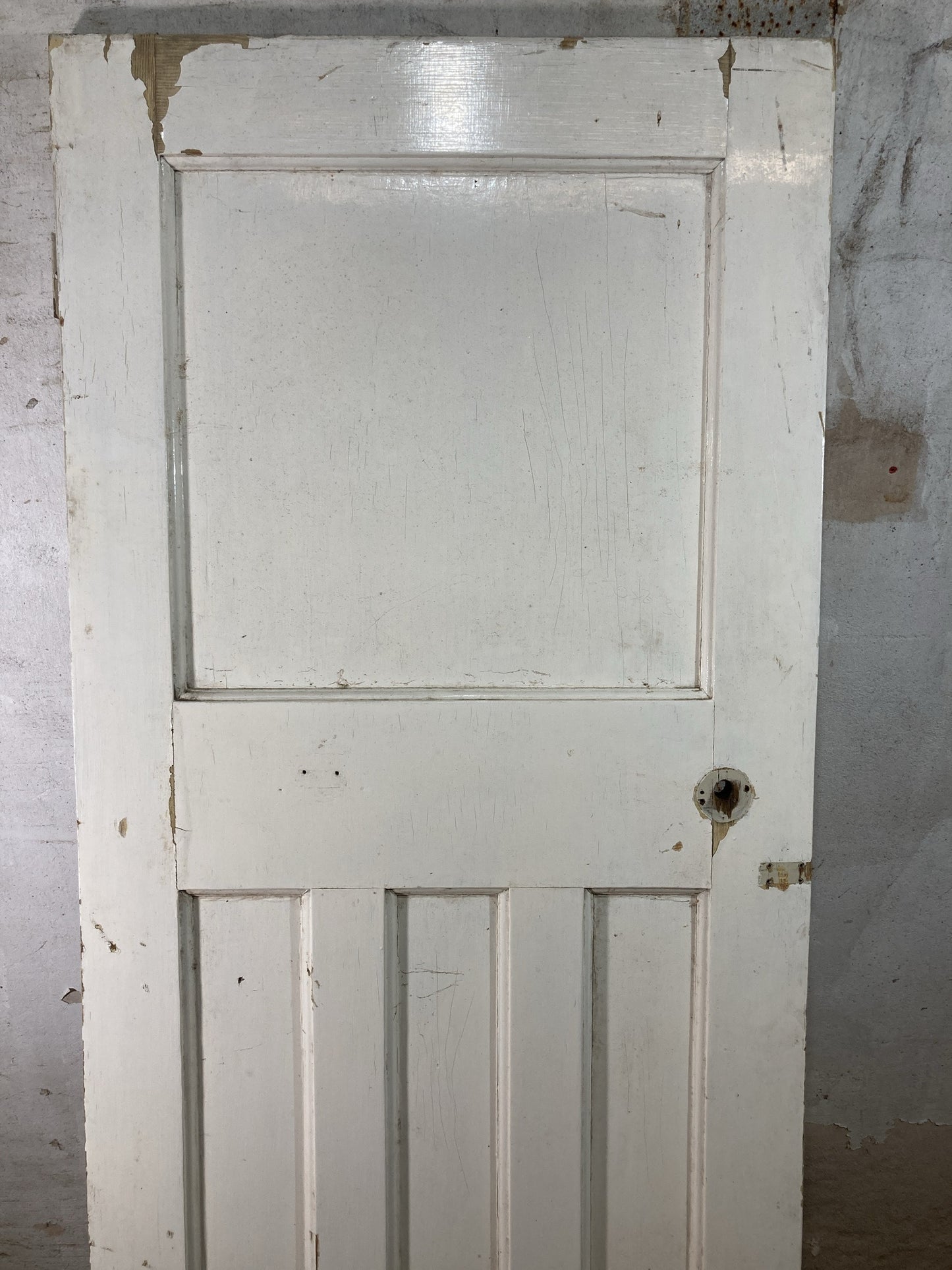 2nd Pic 1930s Internal Painted  Pitch Pine Reclaimed Door