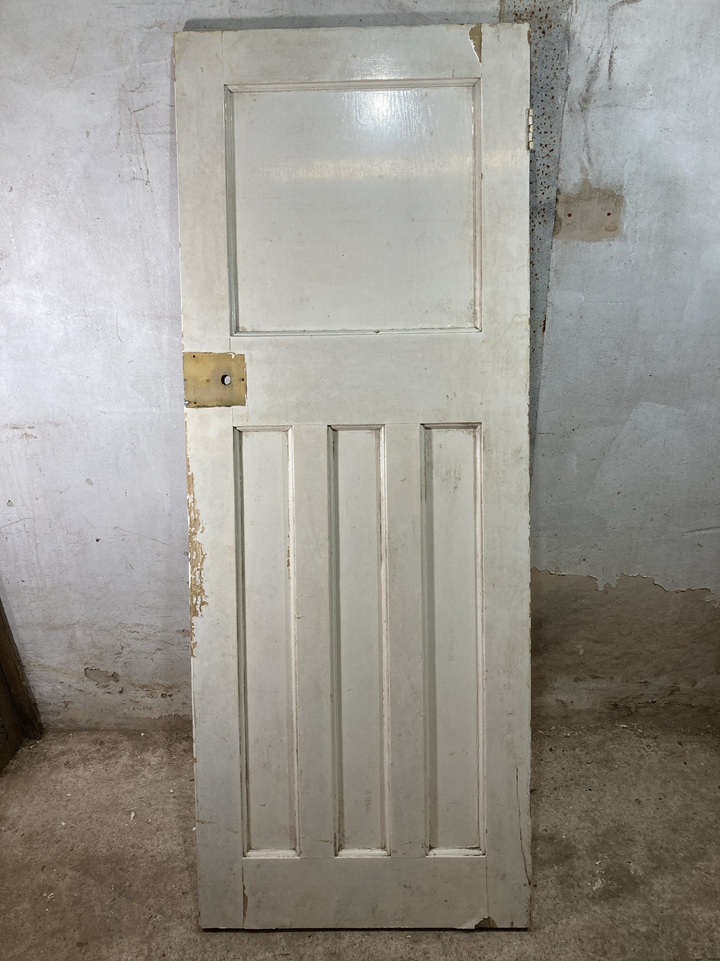 7th Pic 1930s Internal Painted  Pitch Pine Reclaimed Door