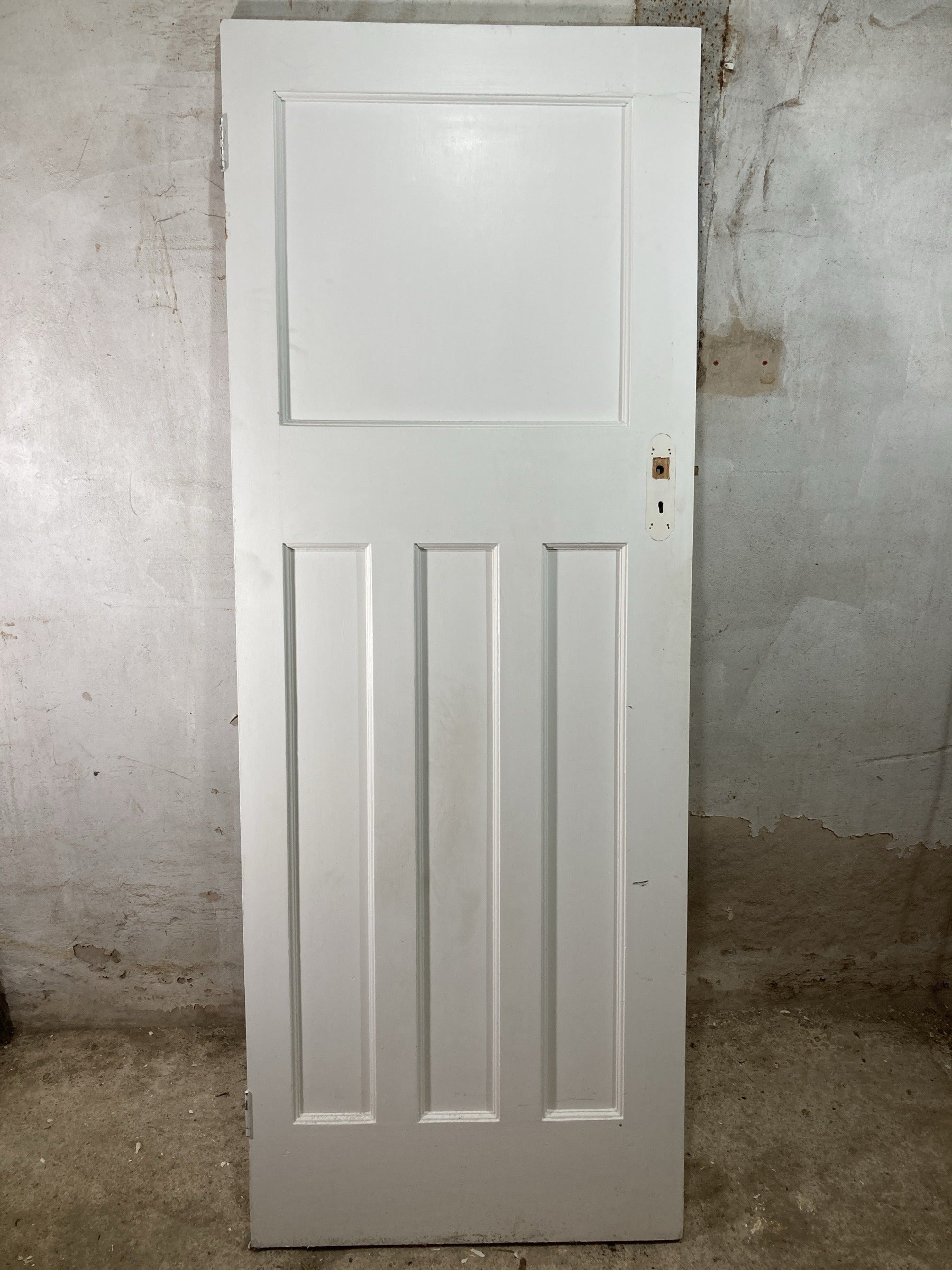 Main Picture 1930s Internal Painted  Pitch Pine Reclaimed Door